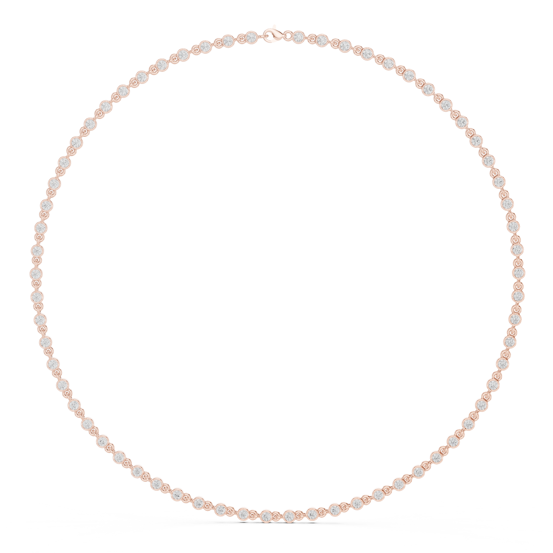 Whisper Bezel Tennis Necklace