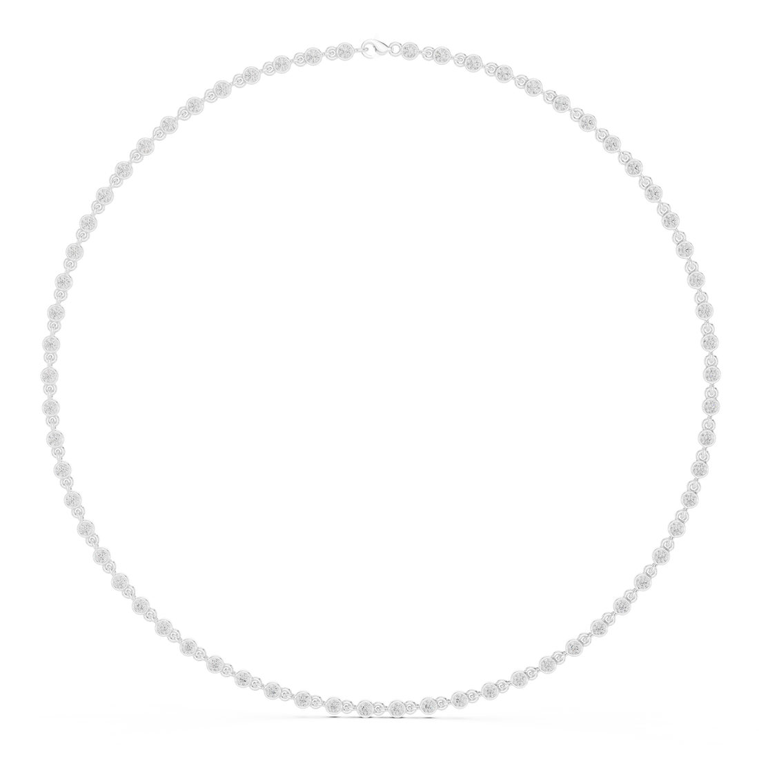Whisper Bezel Tennis Necklace