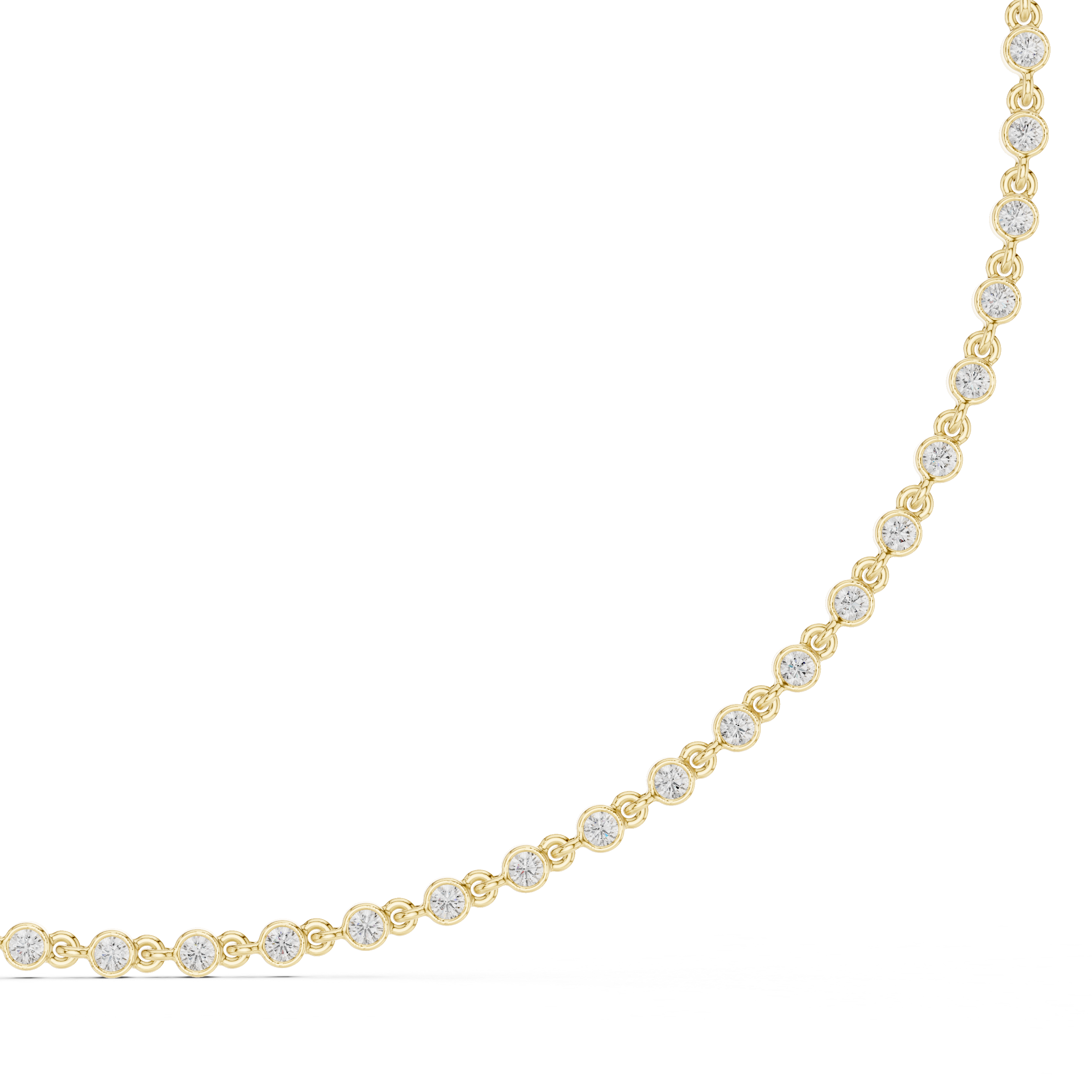 Whisper Bezel Tennis Necklace