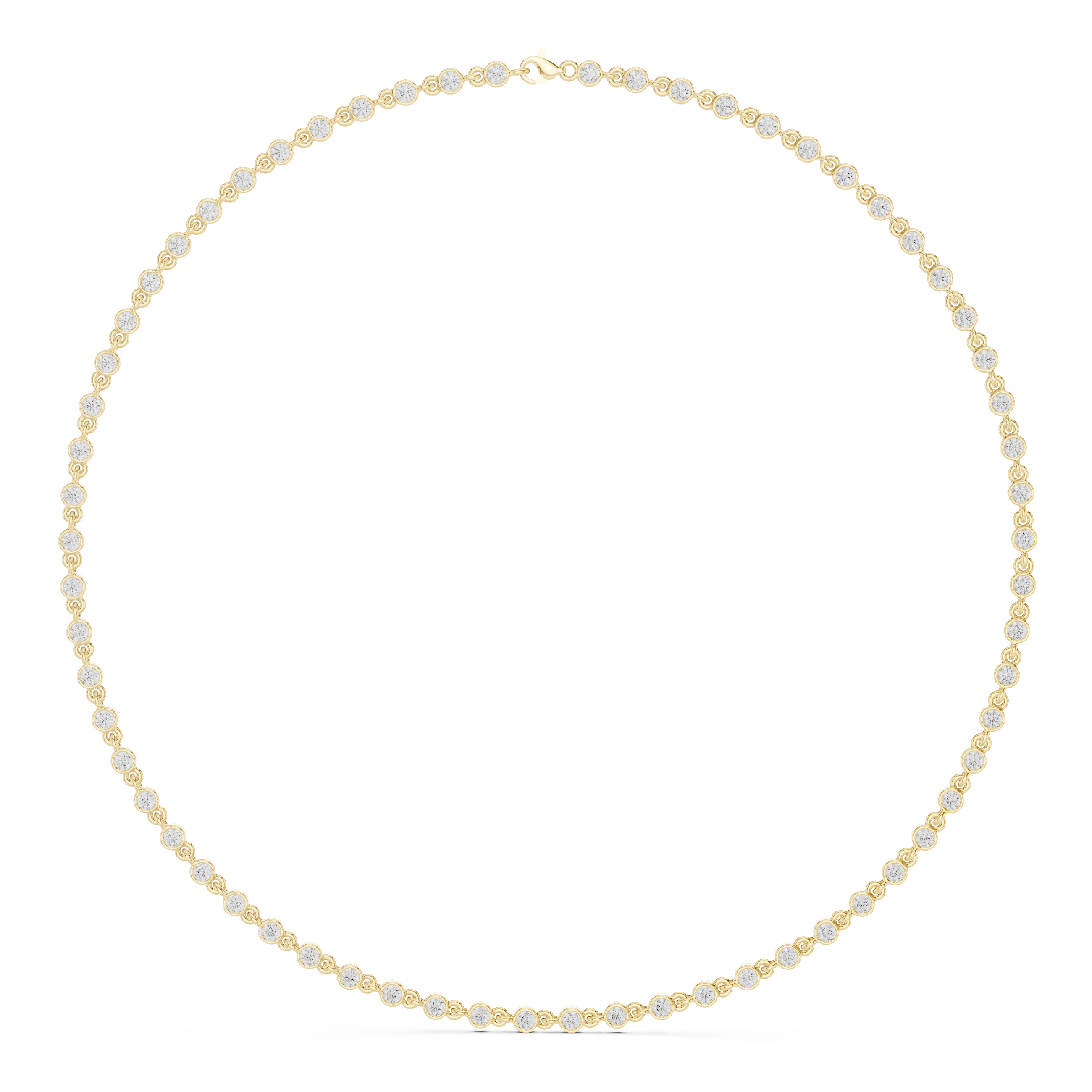 Whisper Bezel Tennis Necklace