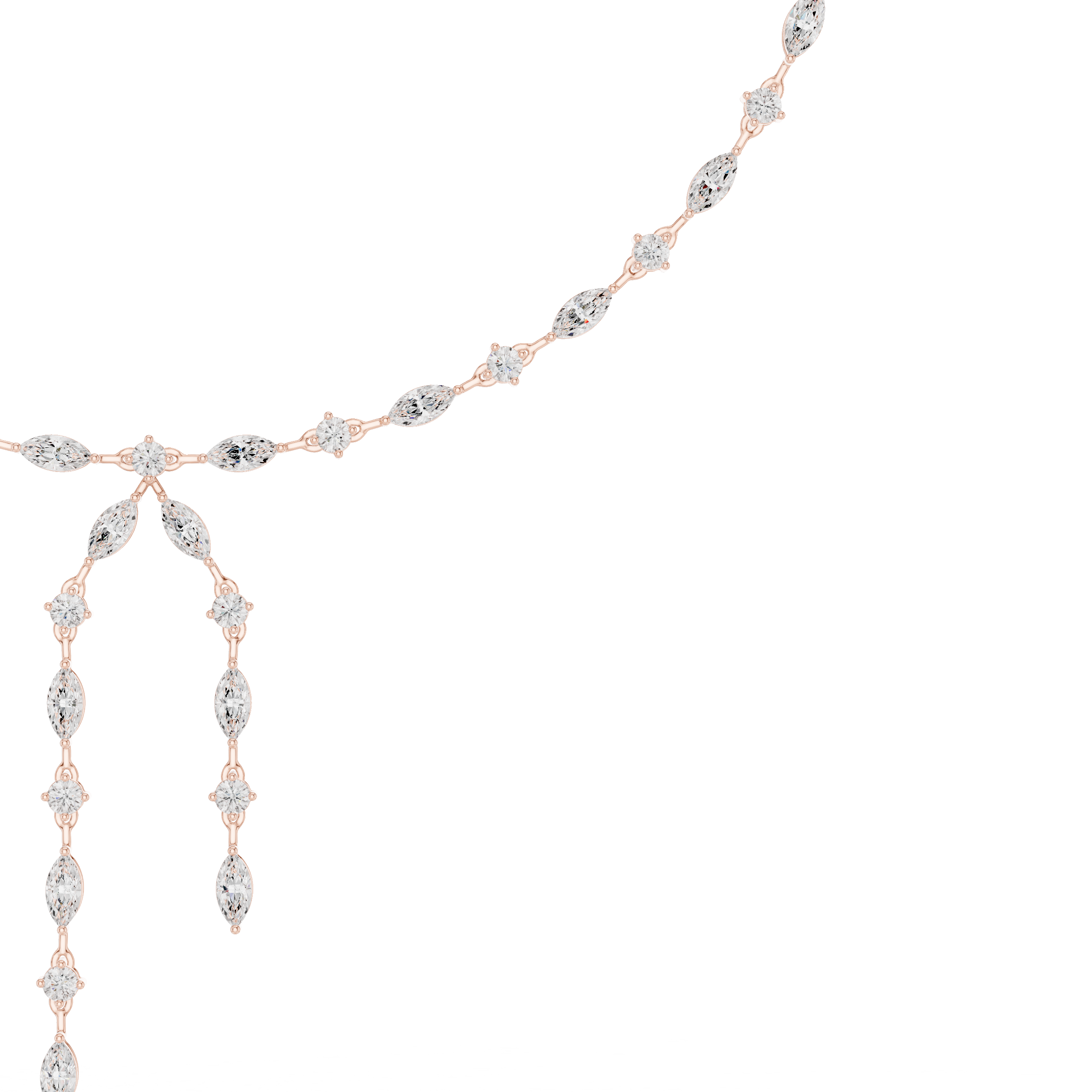 Marquise Cascade Drop Necklace