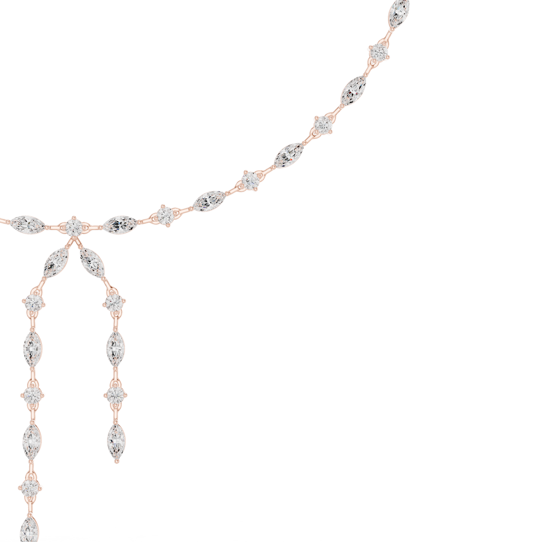Marquise Cascade Drop Necklace