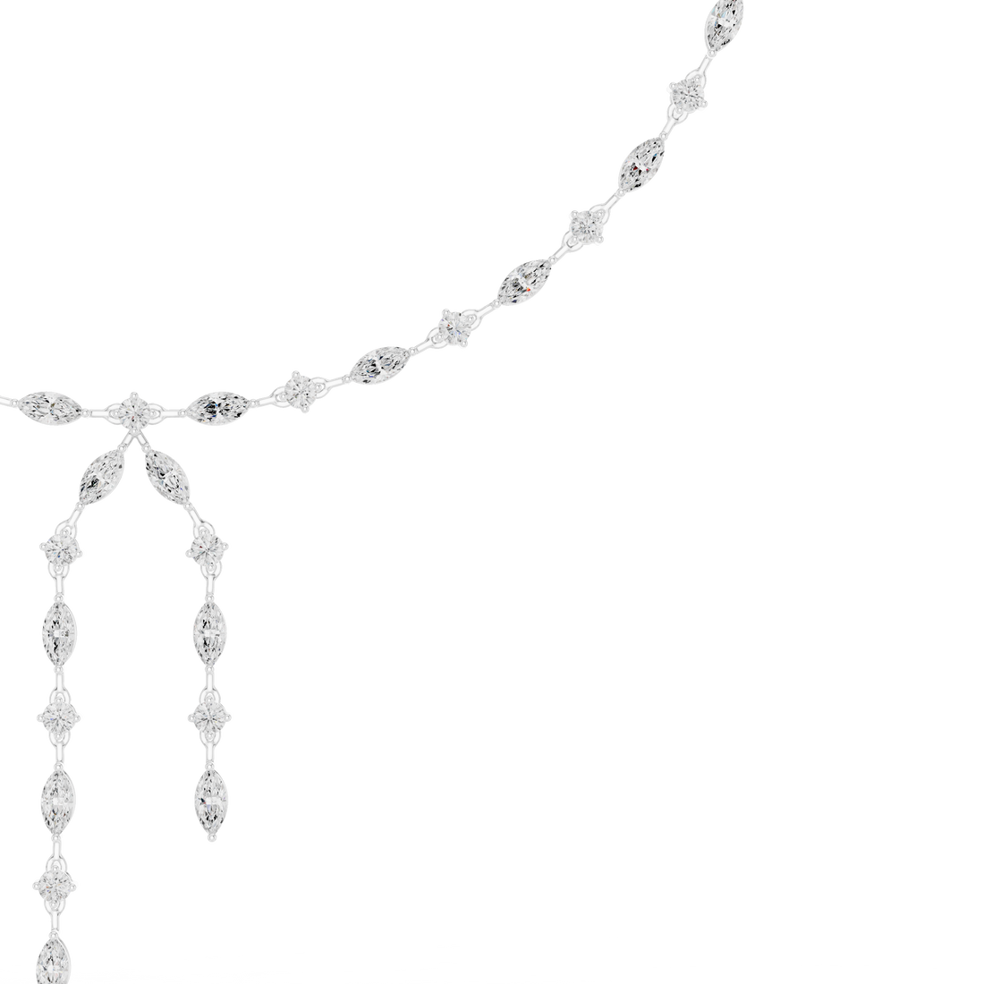 Marquise Cascade Drop Necklace