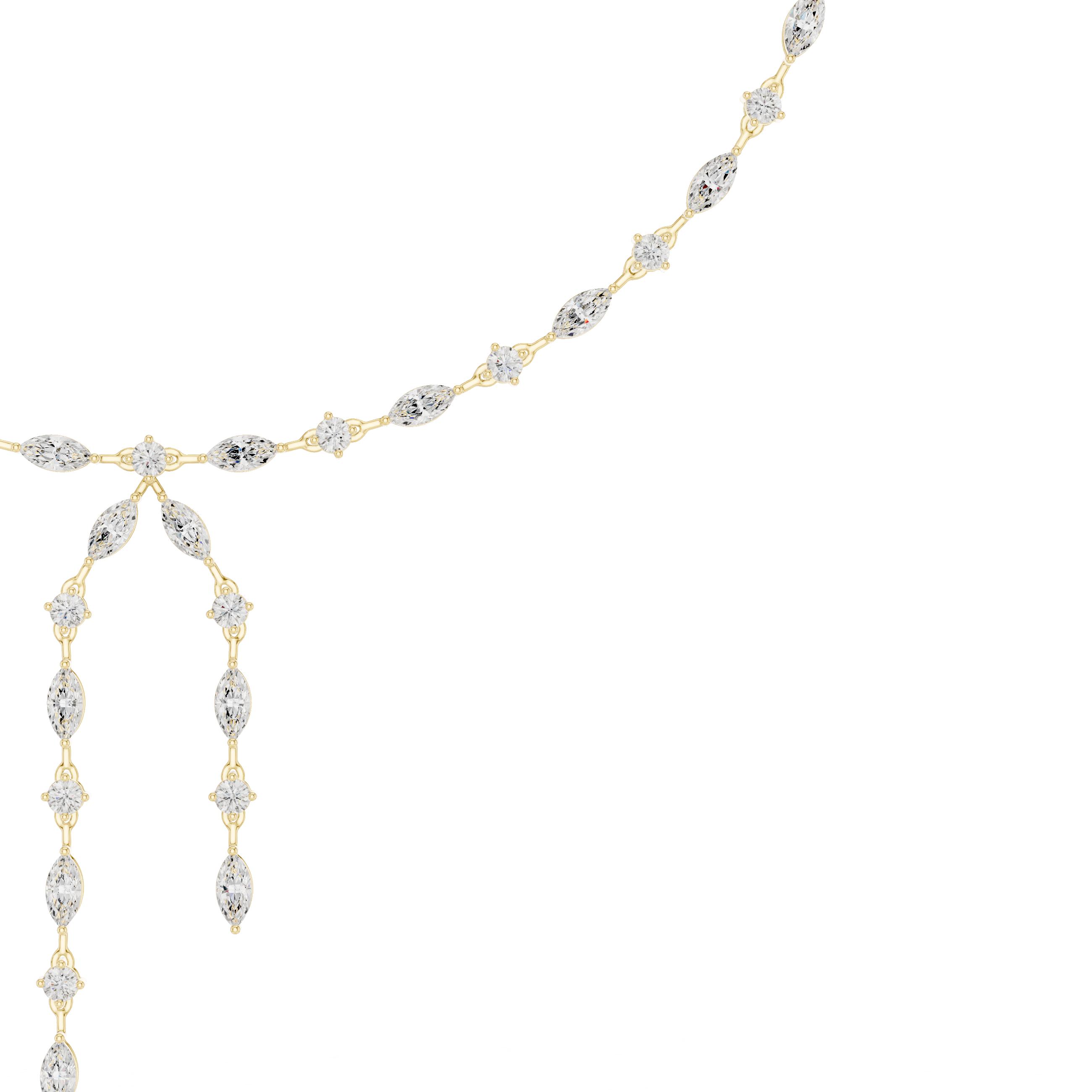 Marquise Cascade Drop Necklace