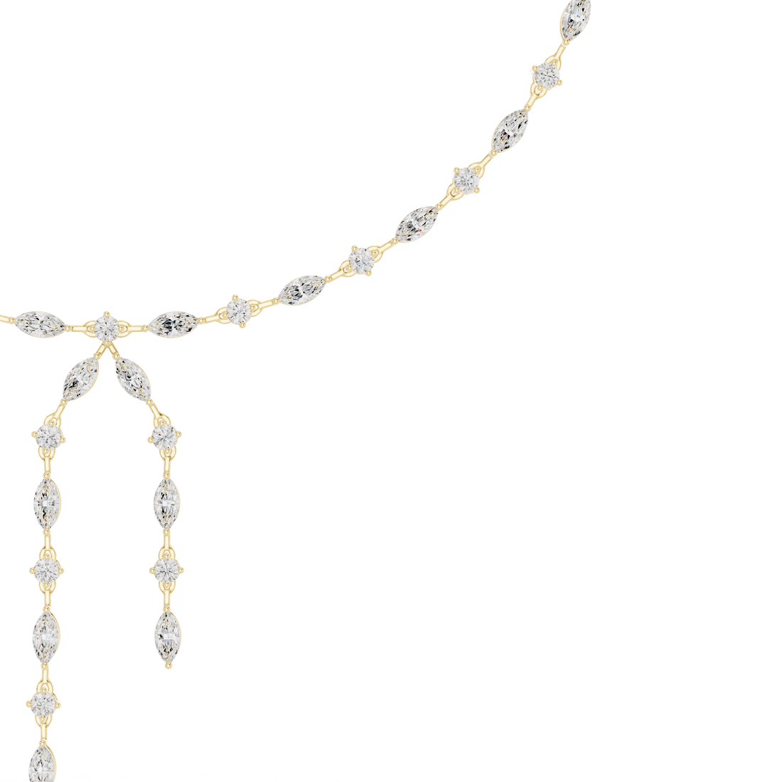 Marquise Cascade Drop Necklace