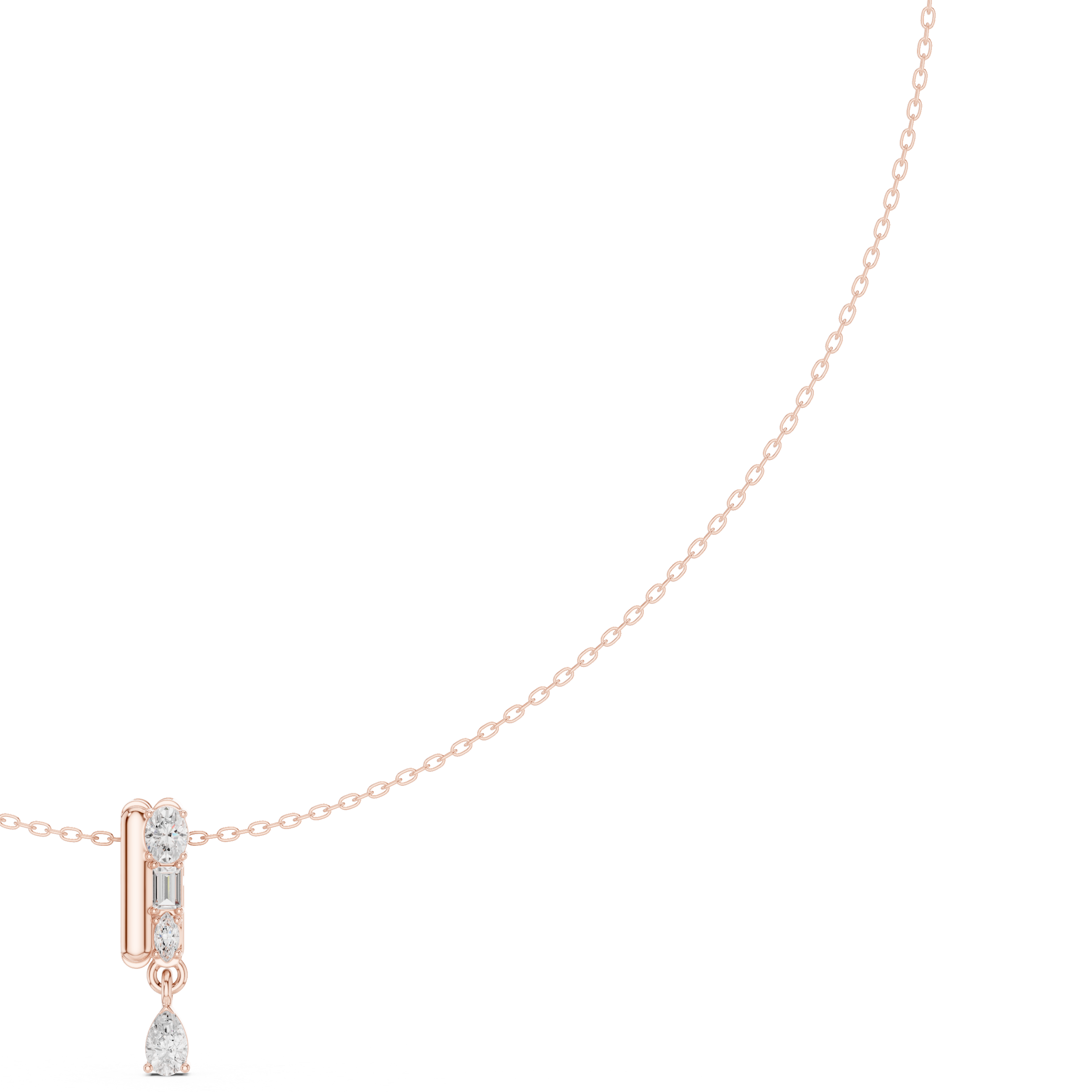 Quartet Drop Pendant Necklace