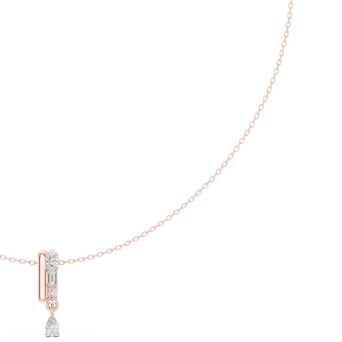 Quartet Drop Pendant Necklace