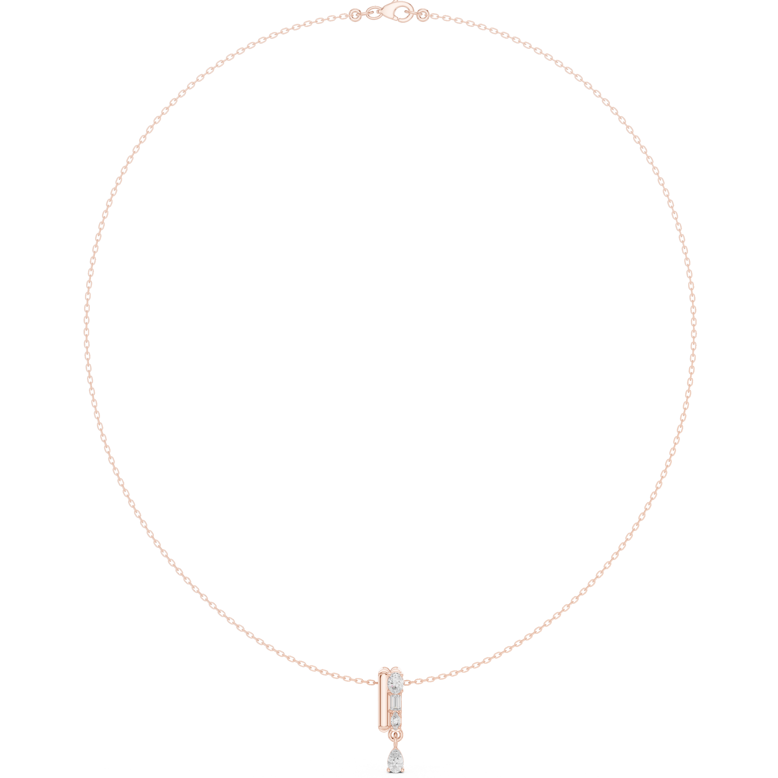 Quartet Drop Pendant Necklace