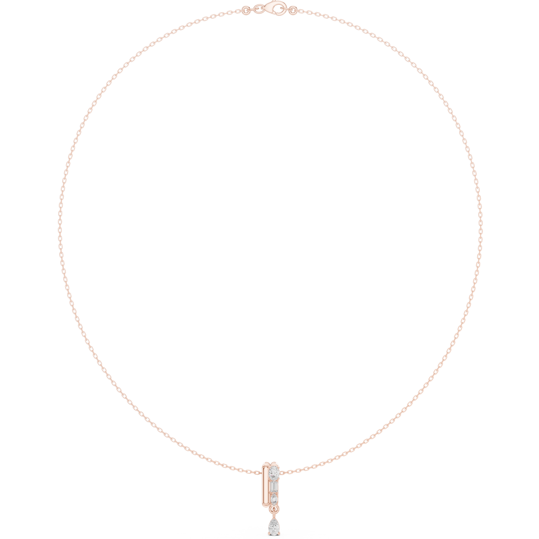 Quartet Drop Pendant Necklace