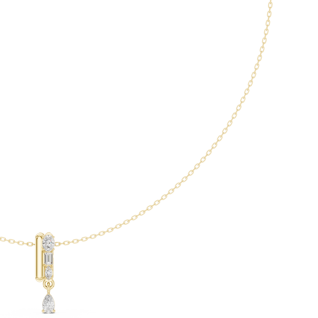 Quartet Drop Pendant Necklace