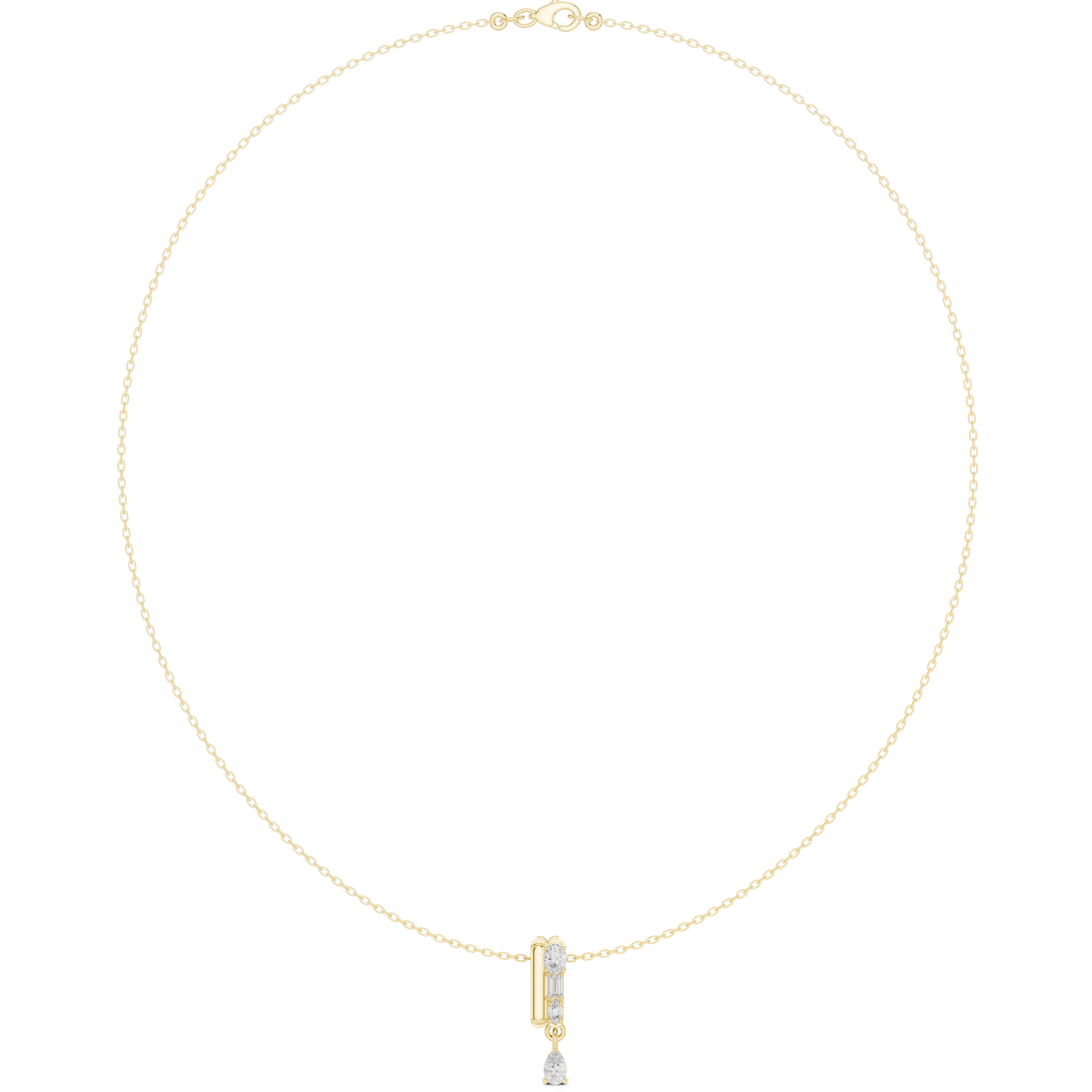 Quartet Drop Pendant Necklace