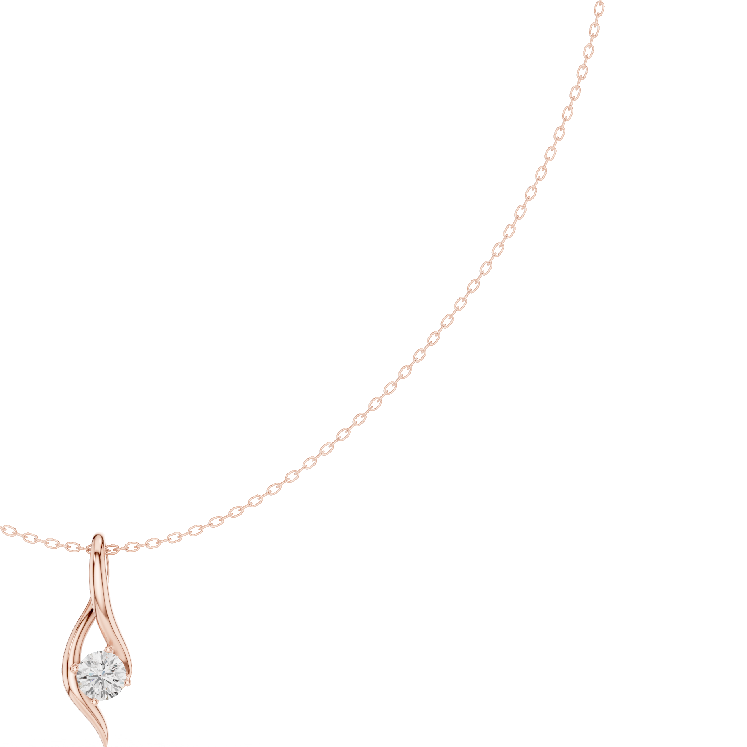 Whirl Solitaire Pendant
