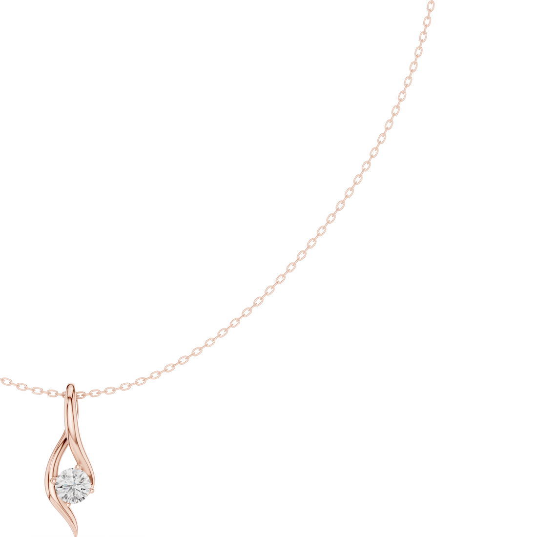 Whirl Solitaire Pendant