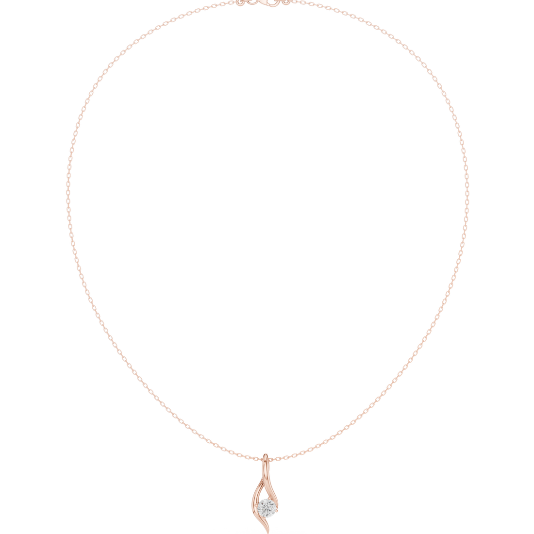 Whirl Solitaire Pendant