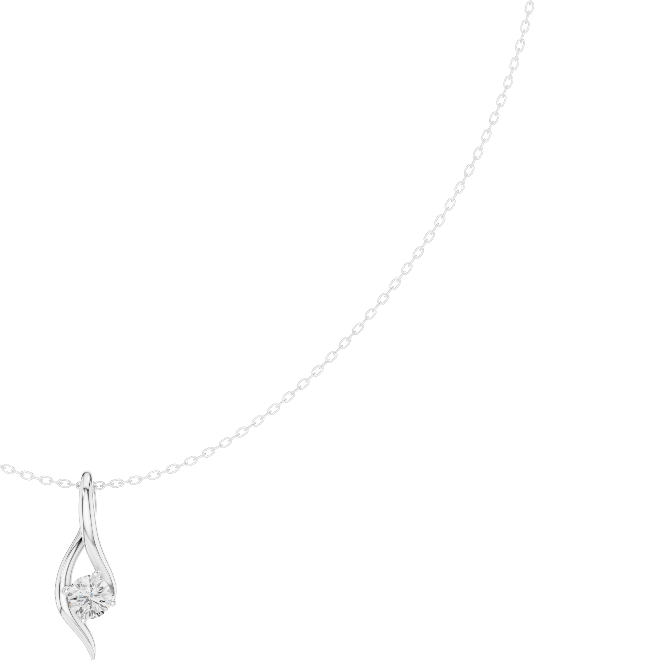Whirl Solitaire Pendant