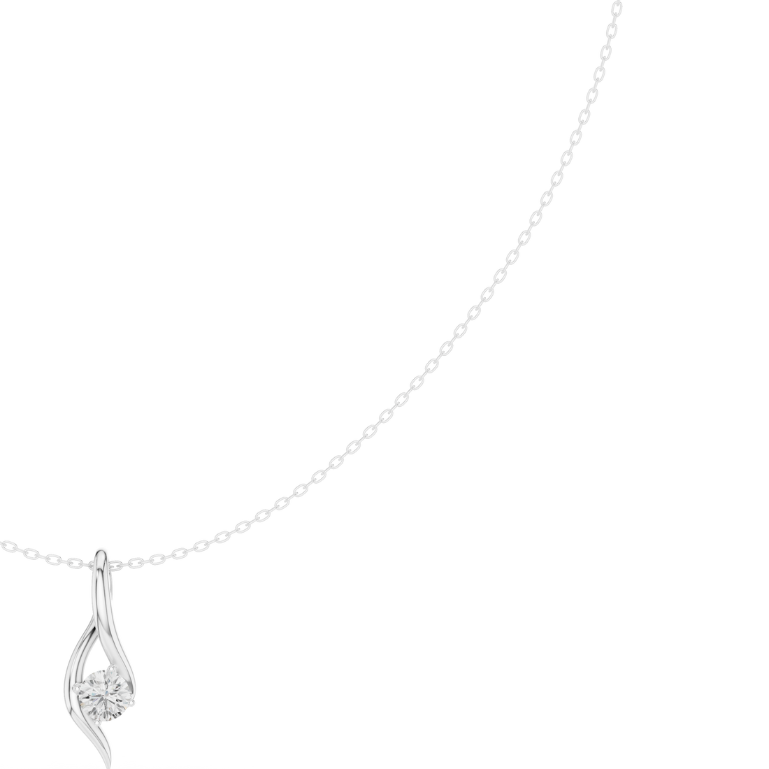 Whirl Solitaire Pendant