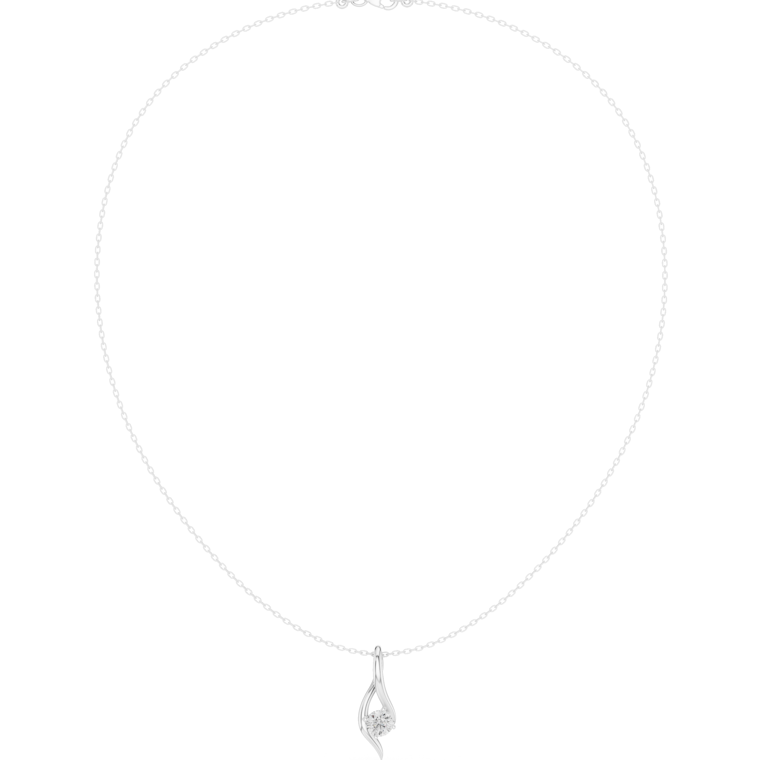 Whirl Solitaire Pendant