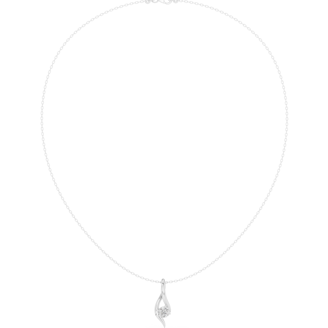 Whirl Solitaire Pendant