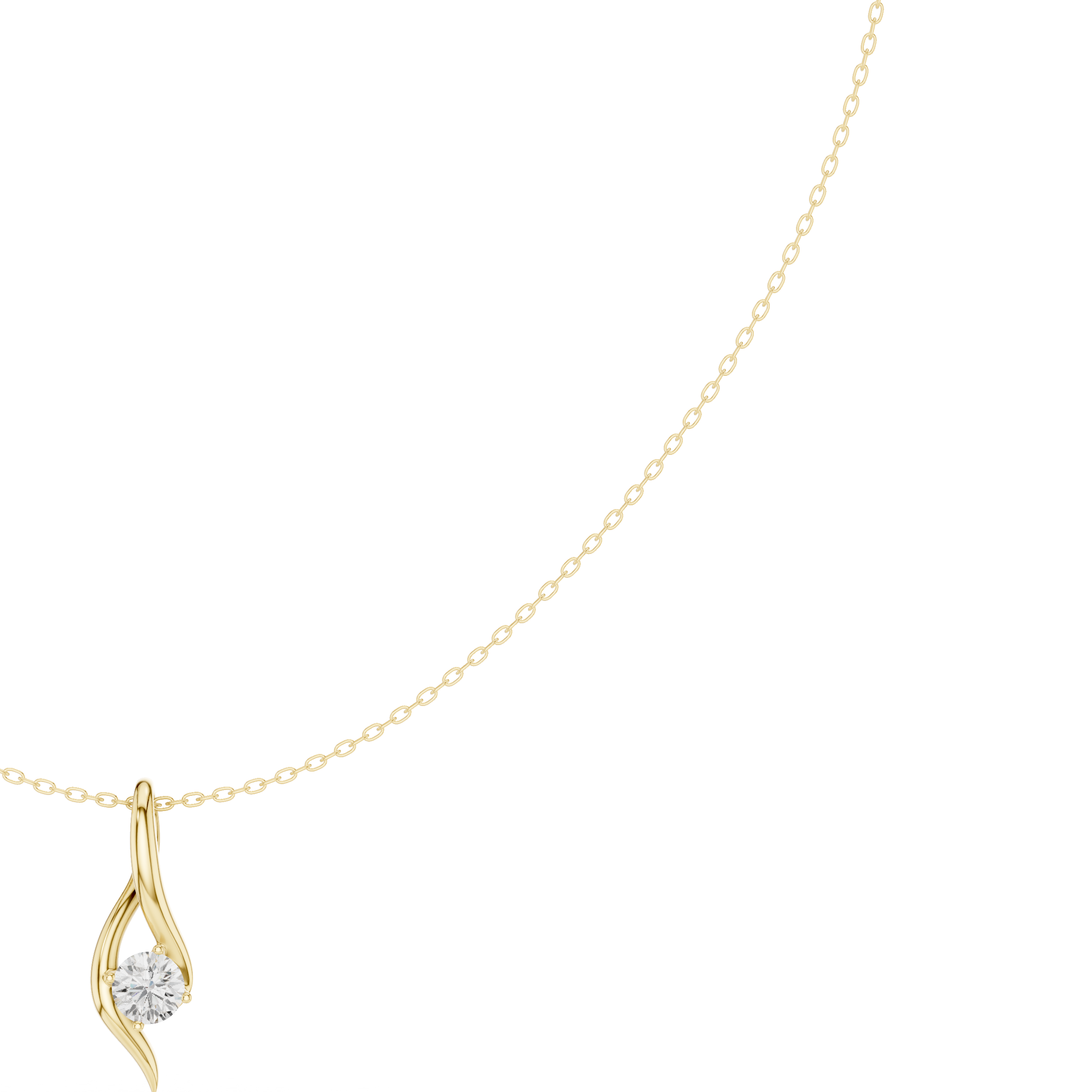 Whirl Solitaire Pendant