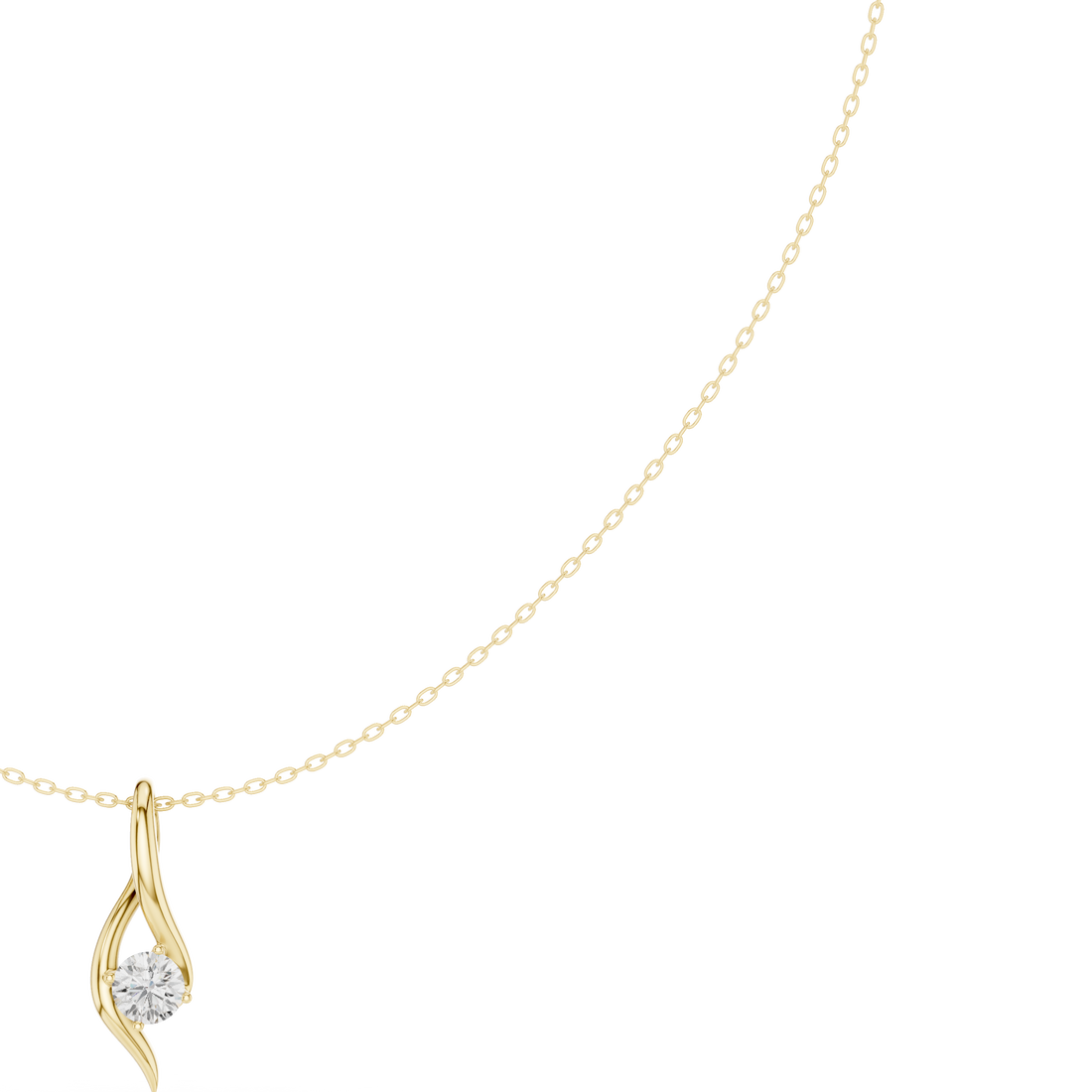 Whirl Solitaire Pendant