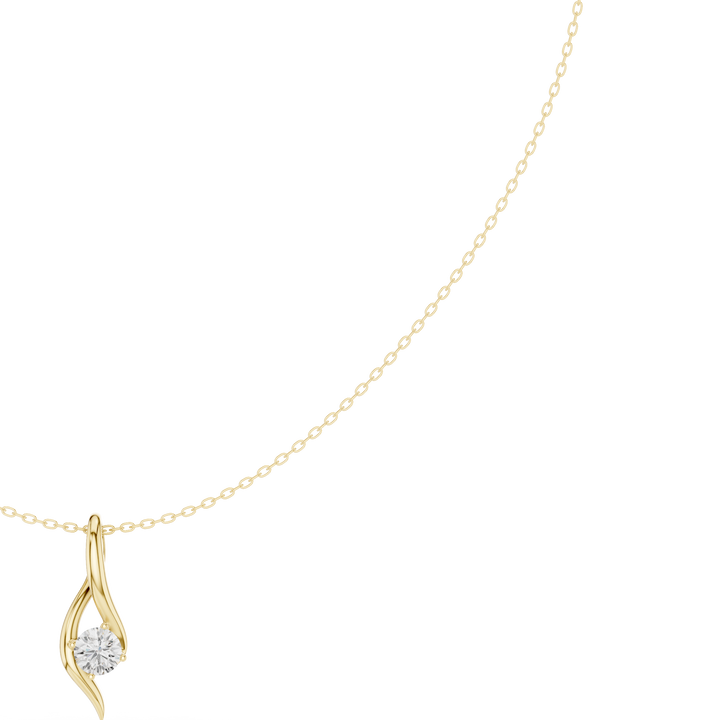 Whirl Solitaire Pendant