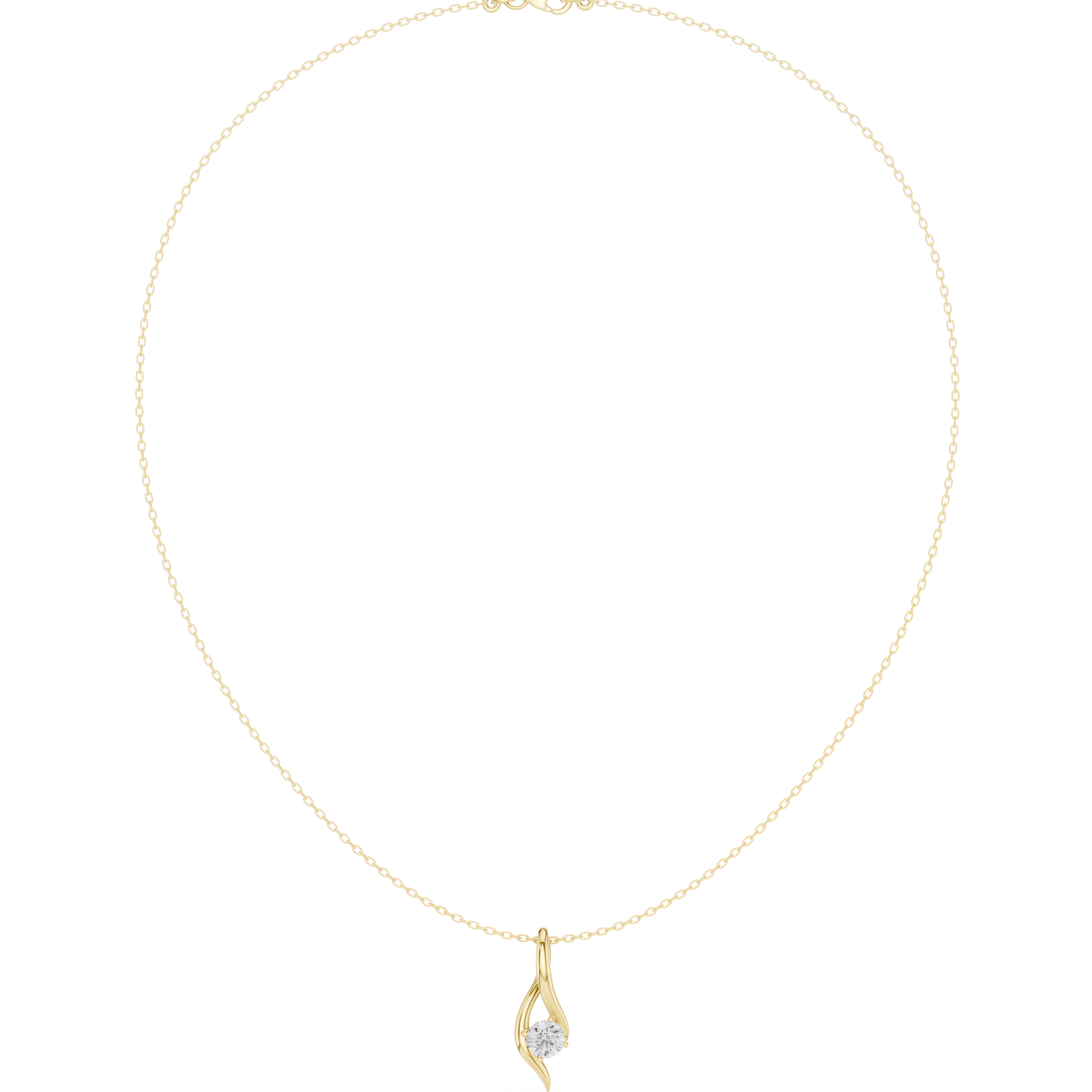 Whirl Solitaire Pendant
