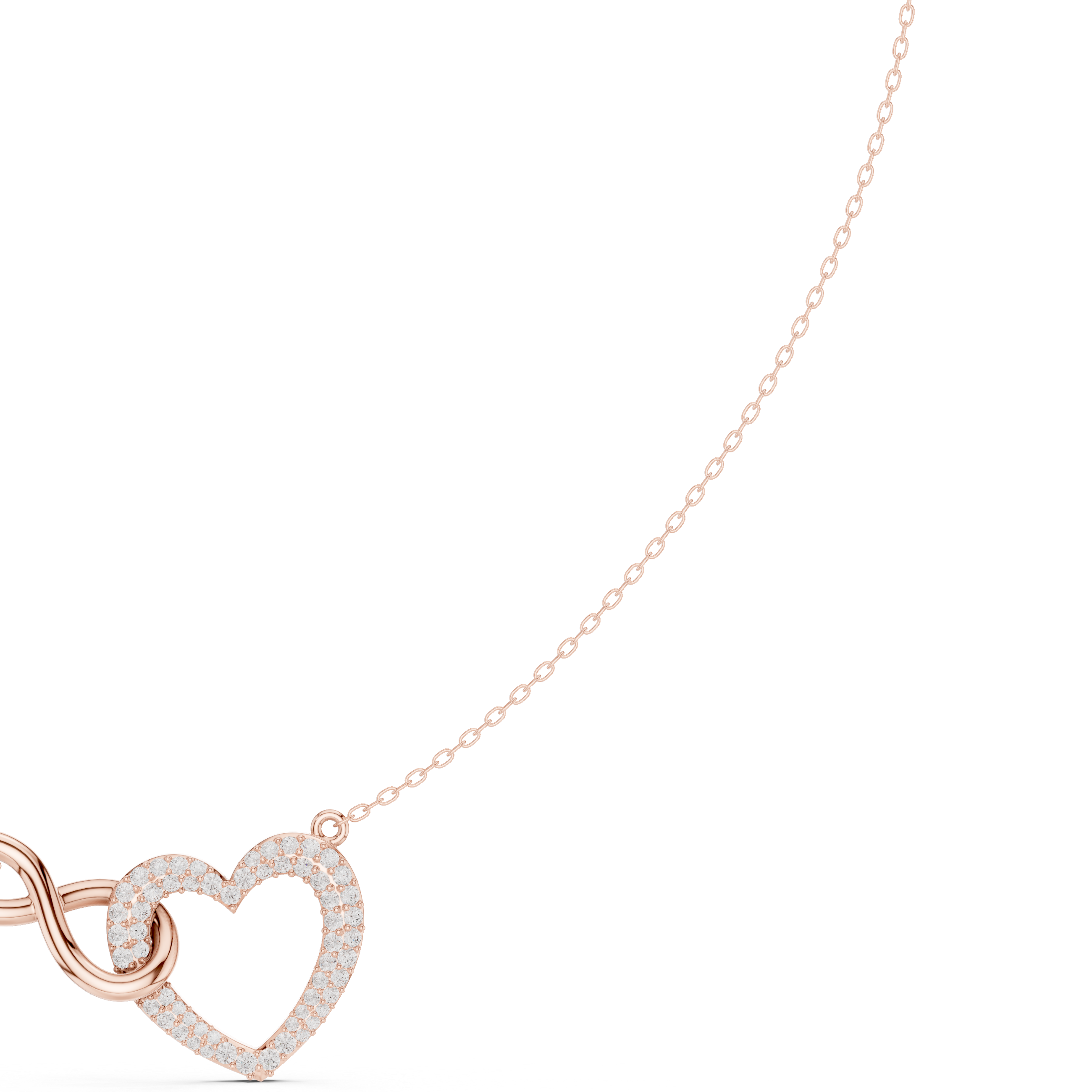 Infinity Heart Pendant Necklace
