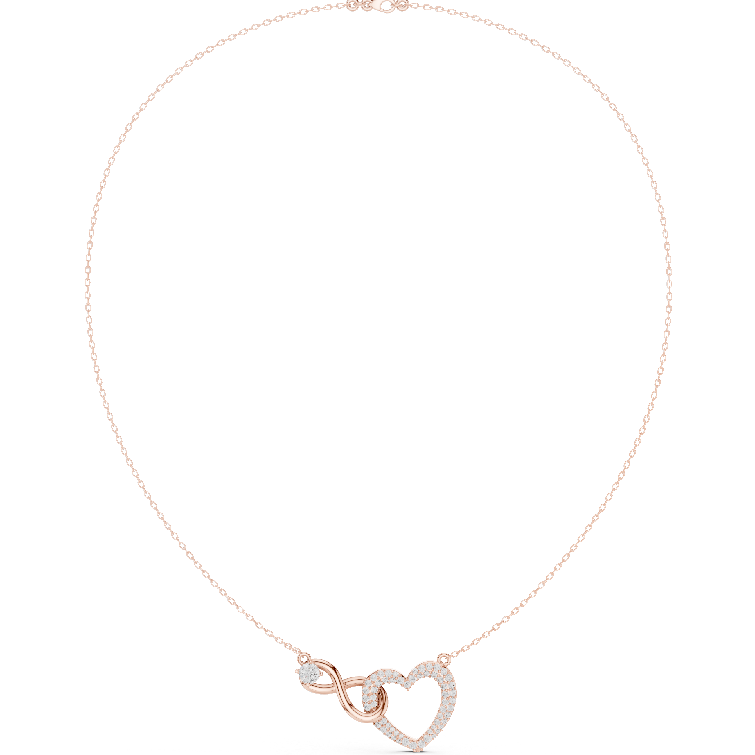Infinity Heart Pendant Necklace