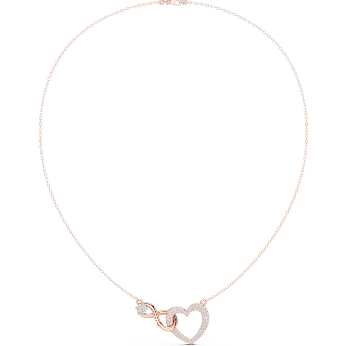 Infinity Heart Pendant Necklace