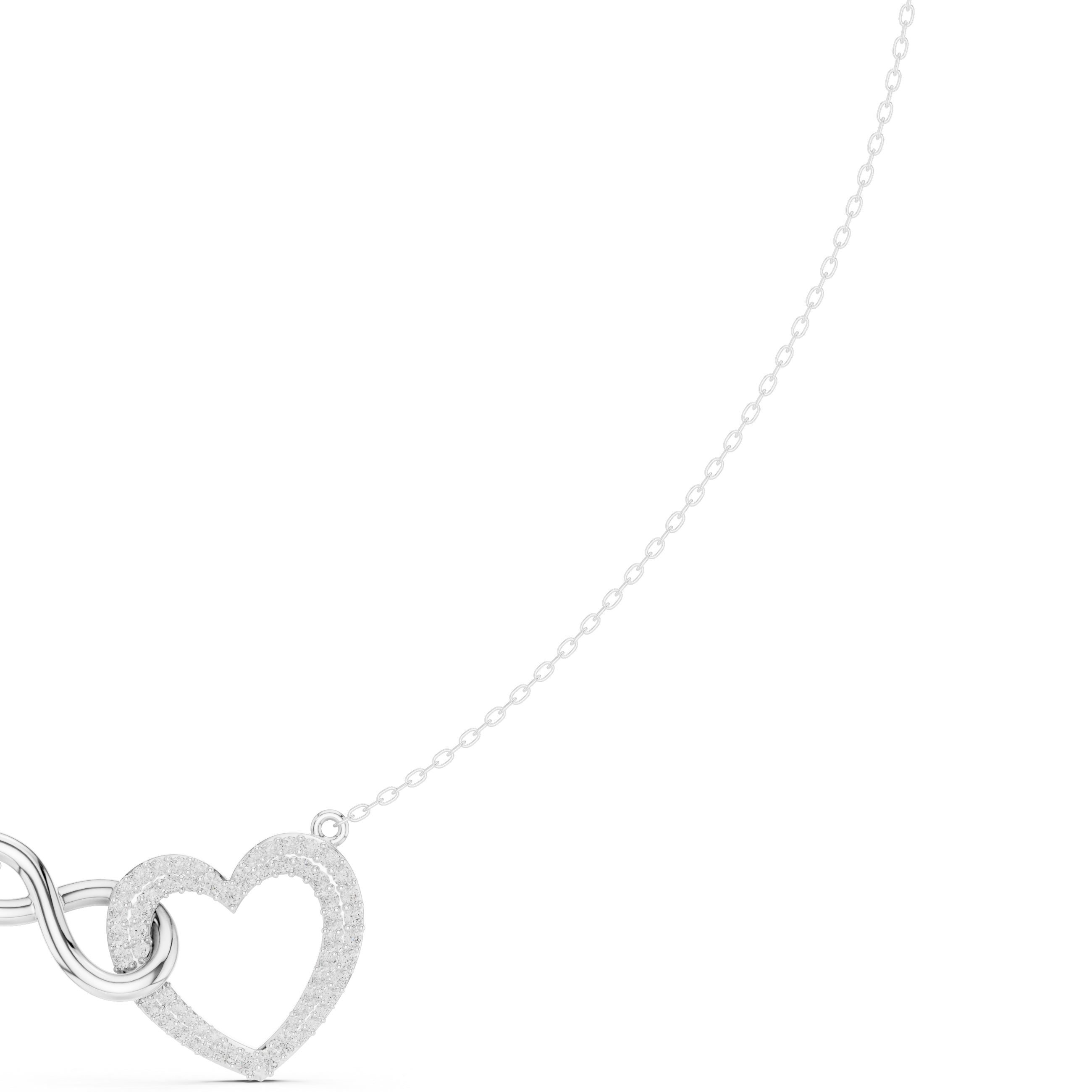 Infinity Heart Pendant Necklace