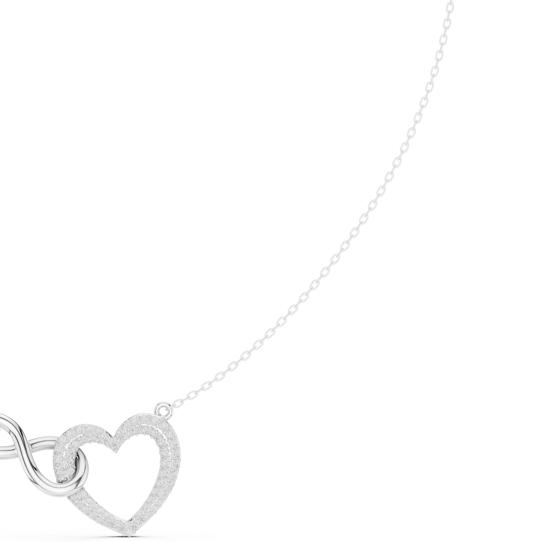 Infinity Heart Pendant Necklace