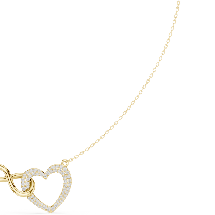 Infinity Heart Pendant Necklace