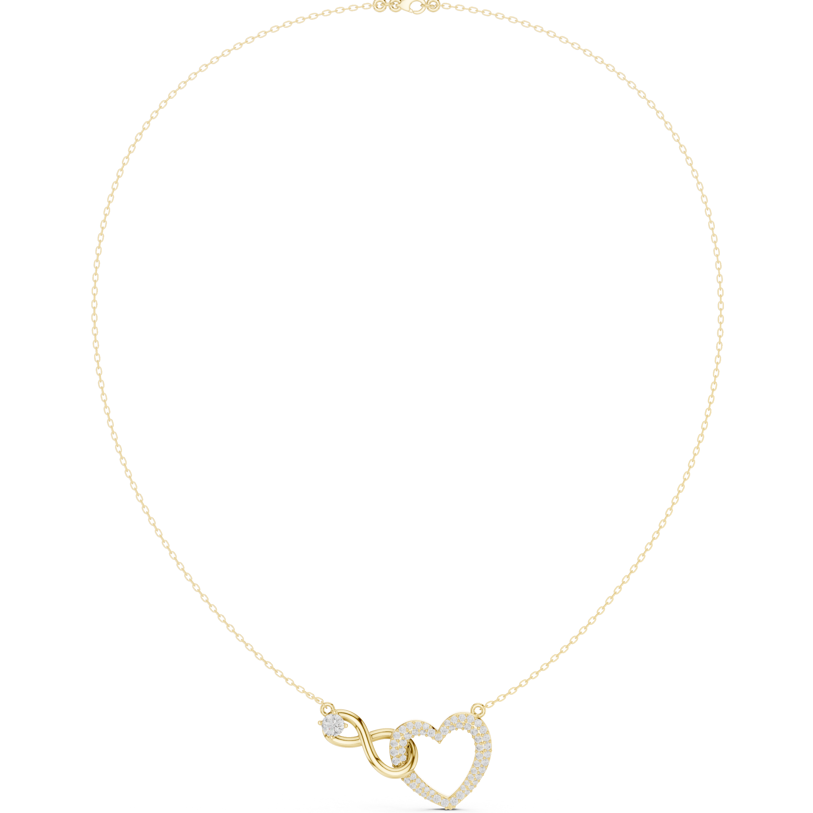 Infinity Heart Pendant Necklace