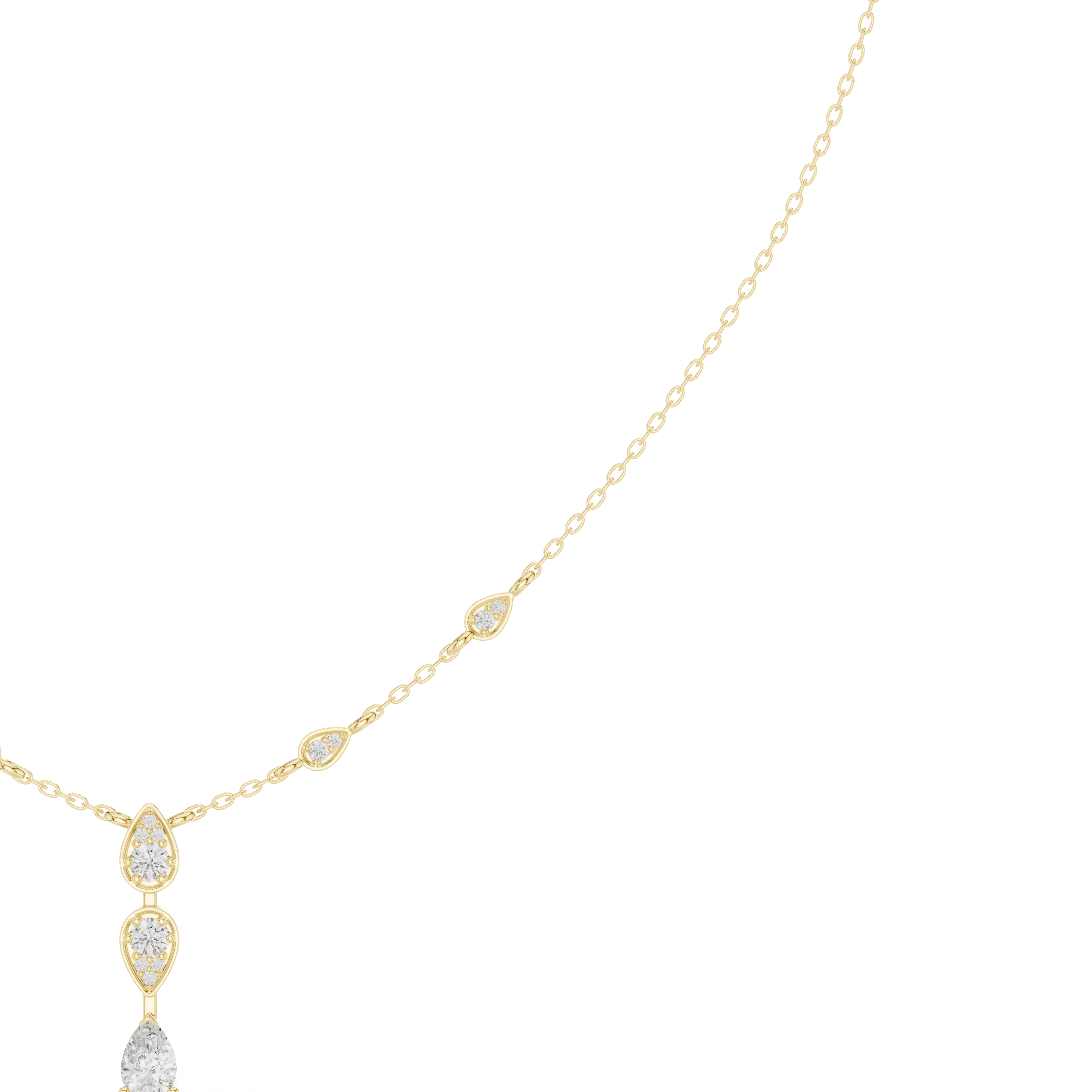 Twin Teardrop Y-Necklace