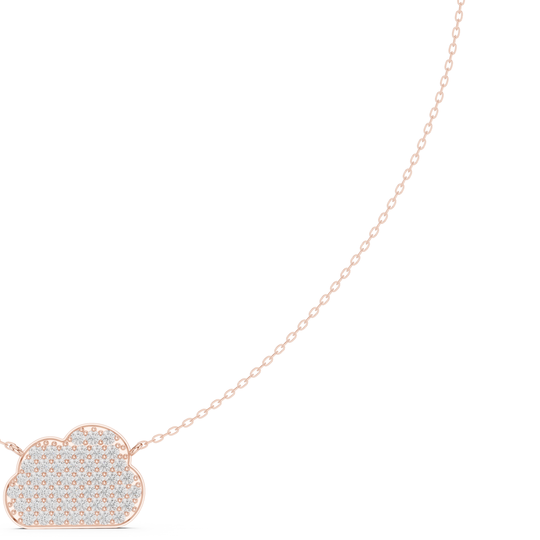 Cloud Pavé Pendant Necklace