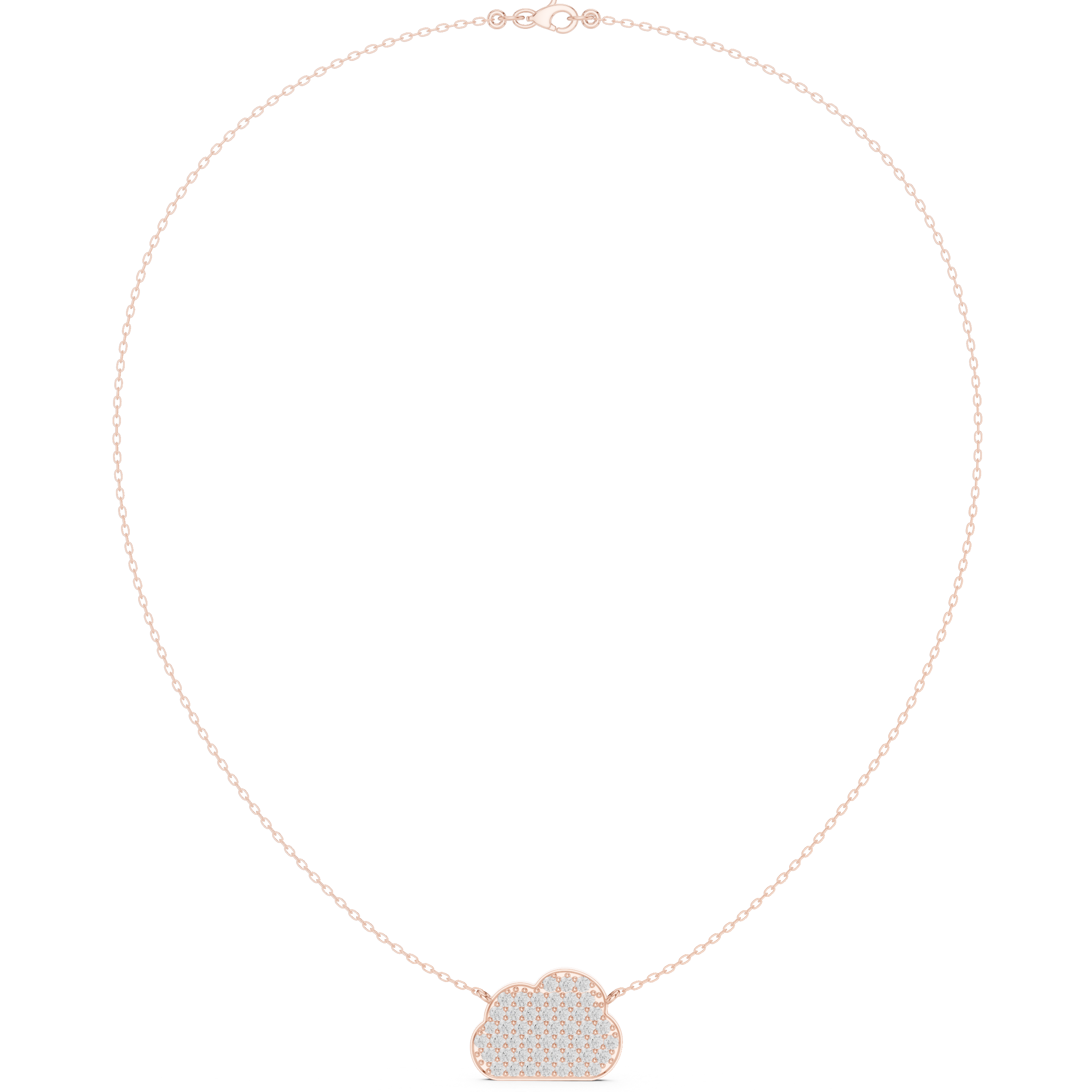 Cloud Pavé Pendant Necklace