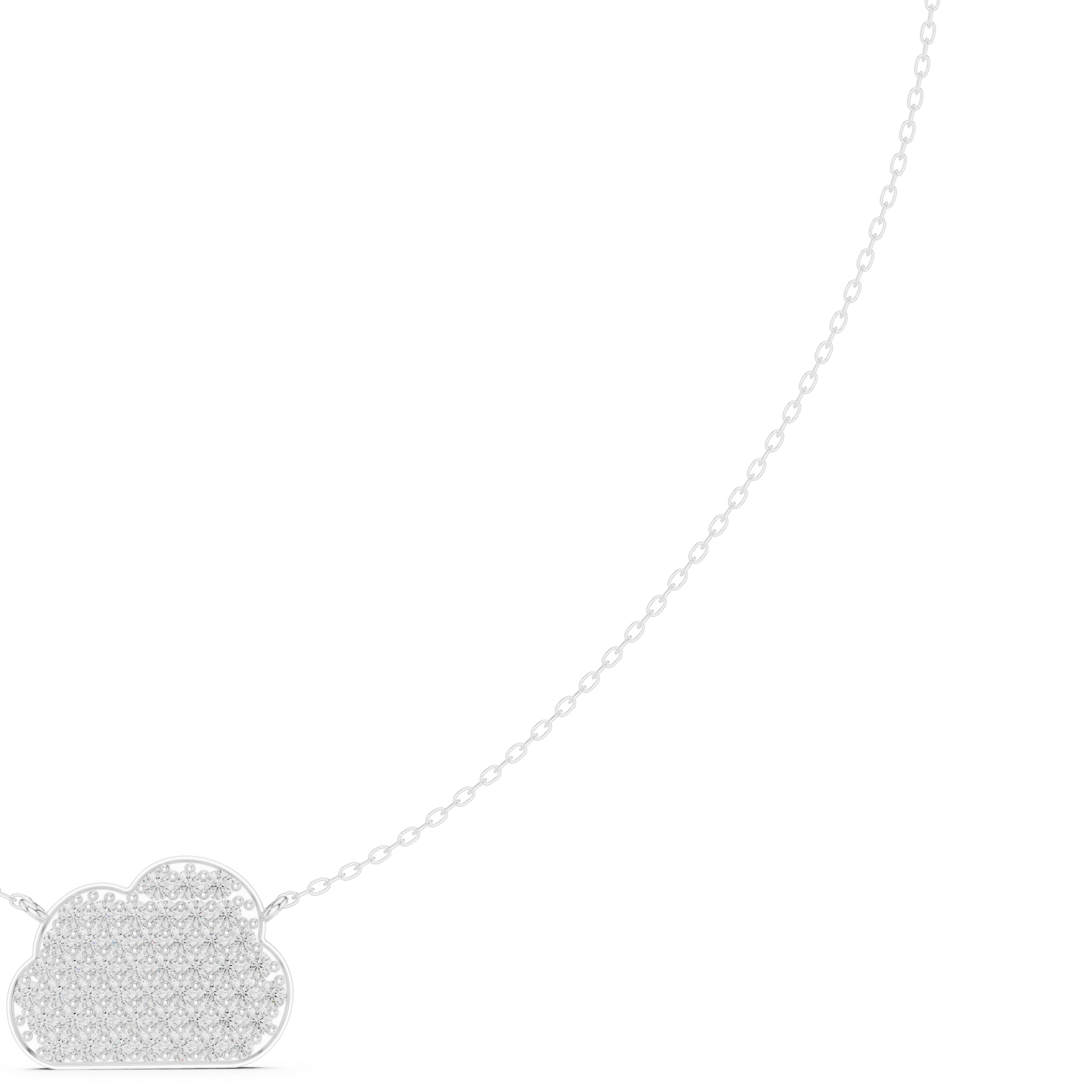 Cloud Pavé Pendant Necklace
