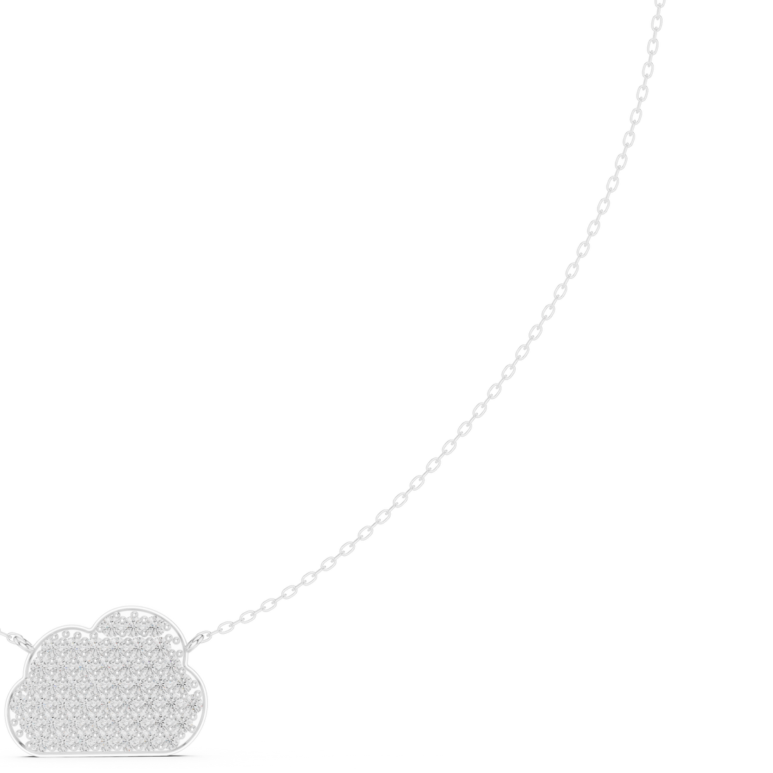 Cloud Pavé Pendant Necklace