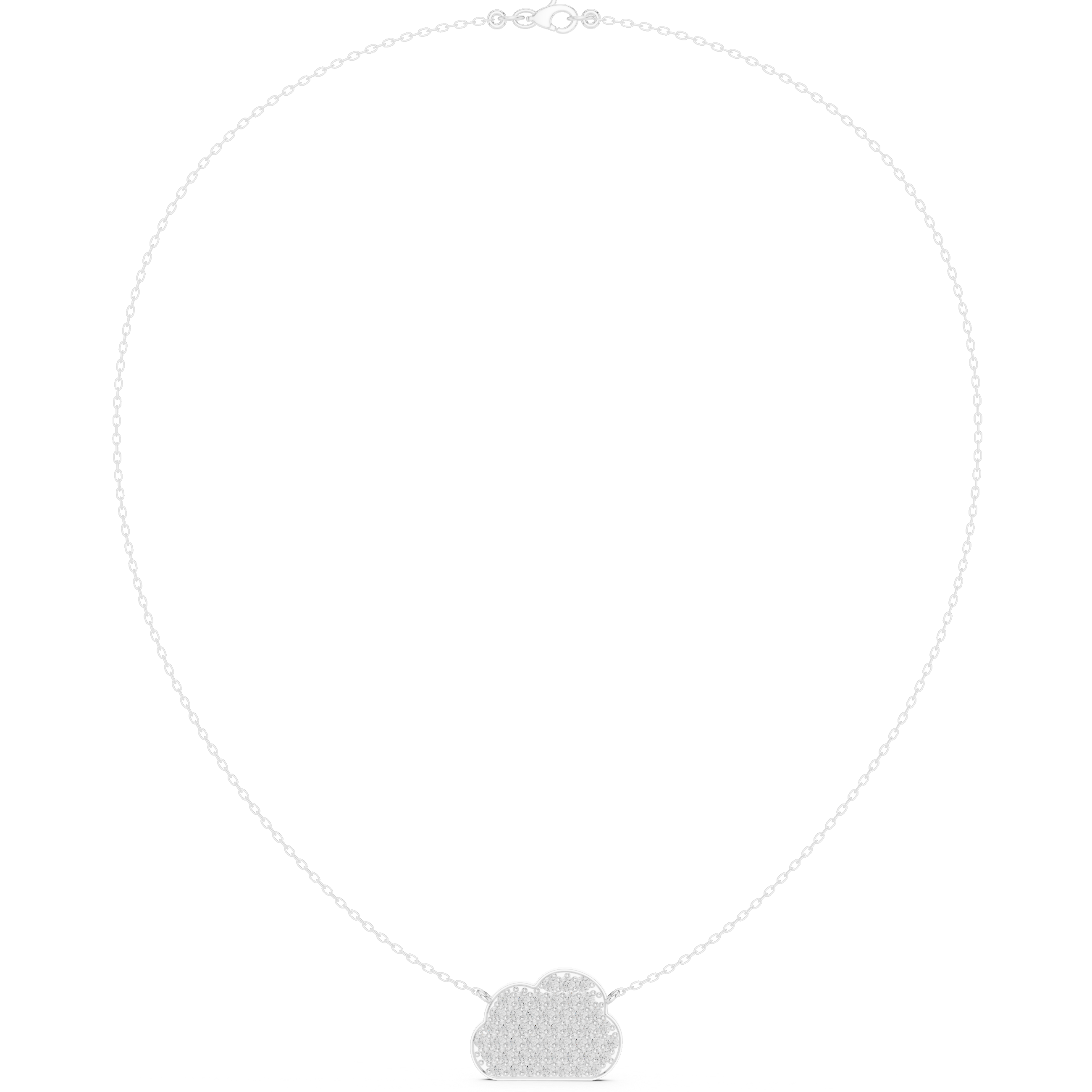 Cloud Pavé Pendant Necklace