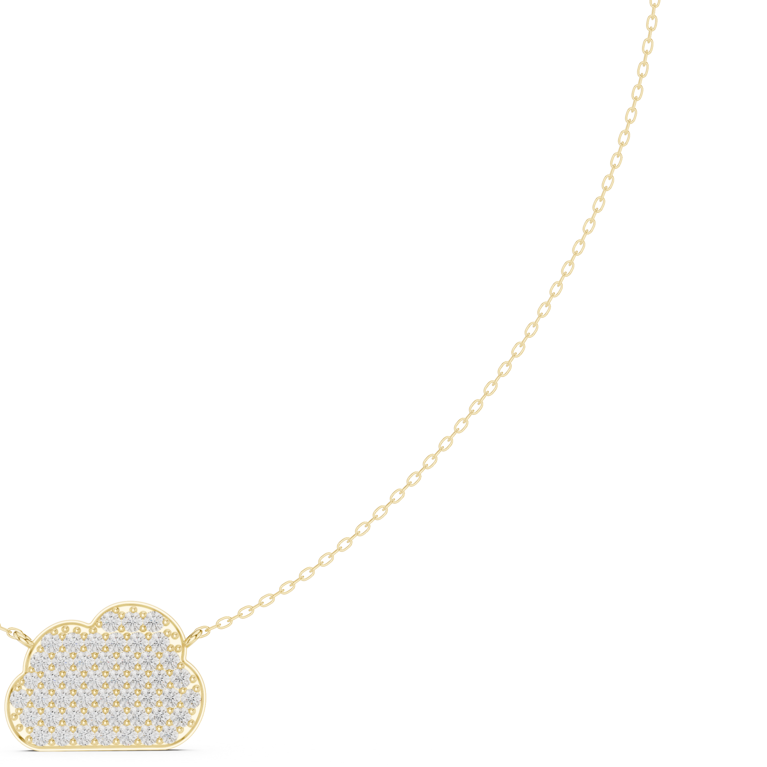 Cloud Pavé Pendant Necklace