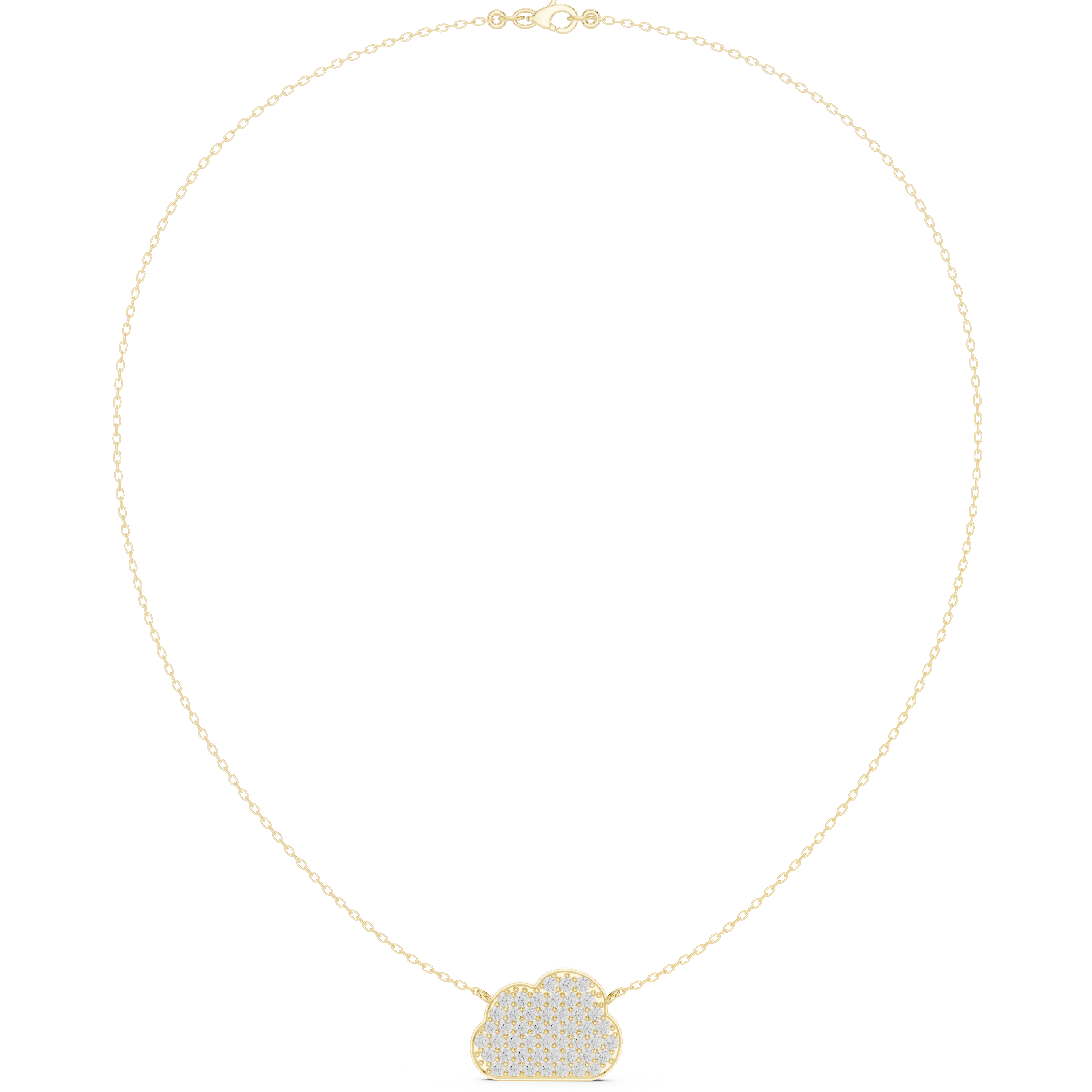 Cloud Pavé Pendant Necklace