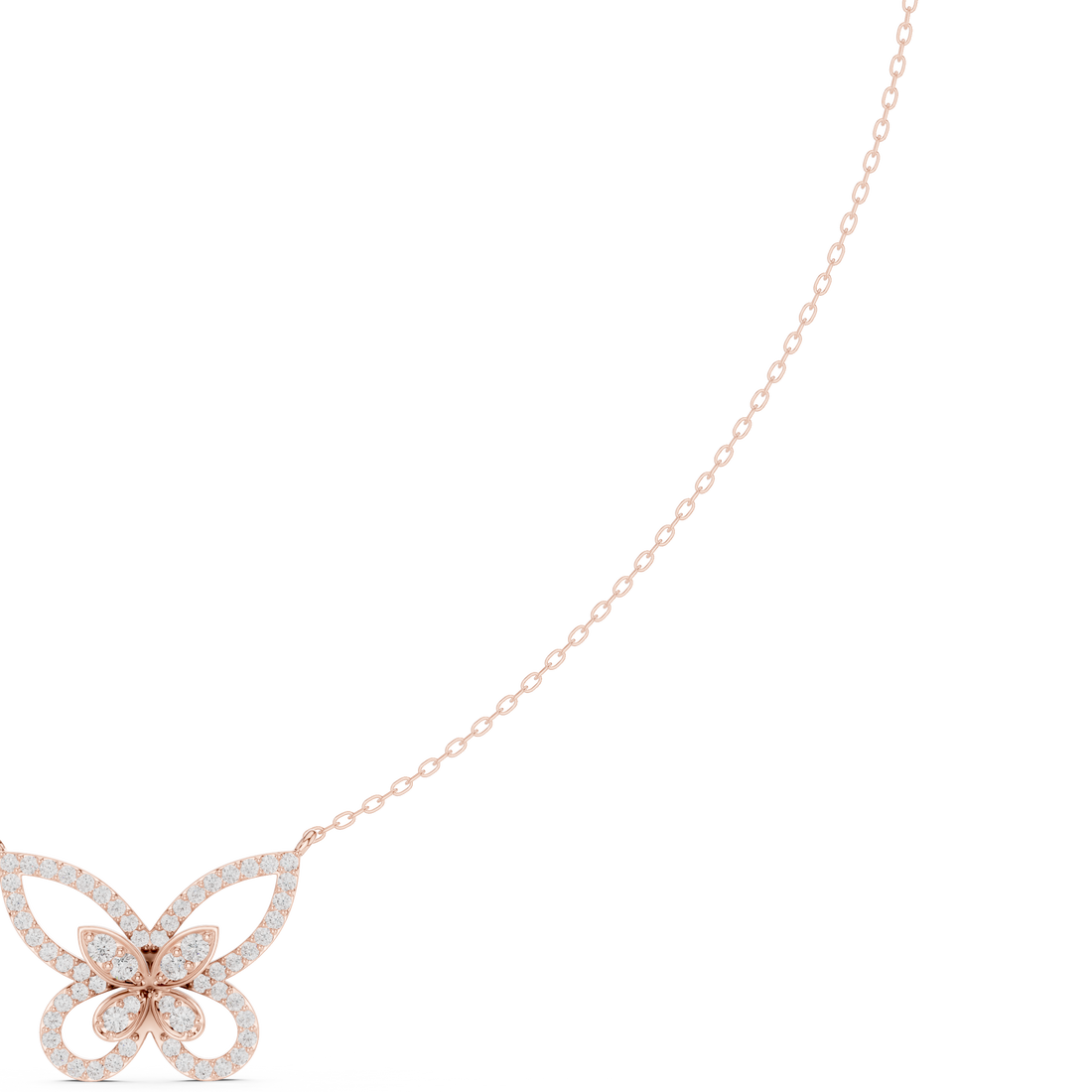 Papillon Pavé Butterfly Necklace