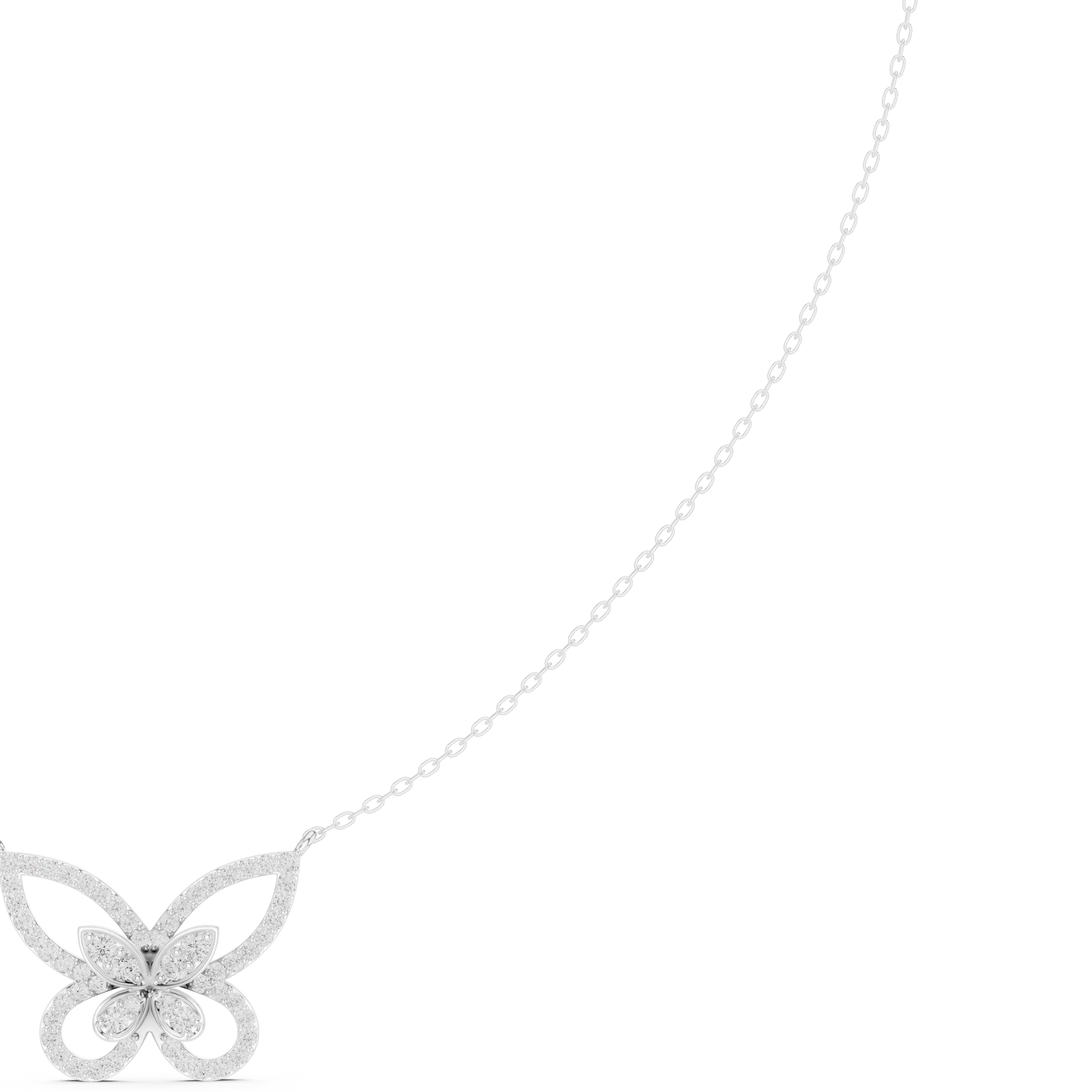Papillon Pavé Butterfly Necklace
