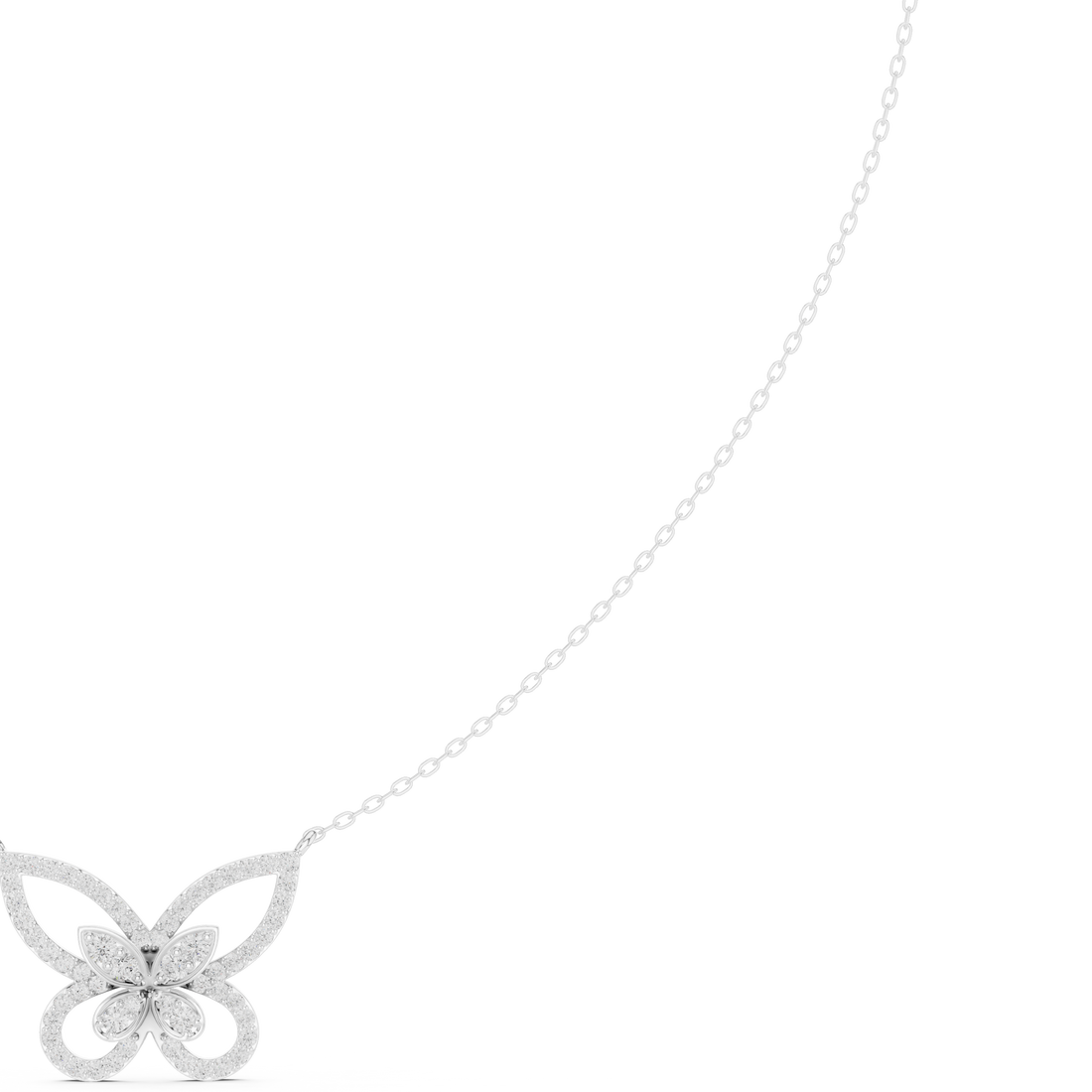Papillon Pavé Butterfly Necklace