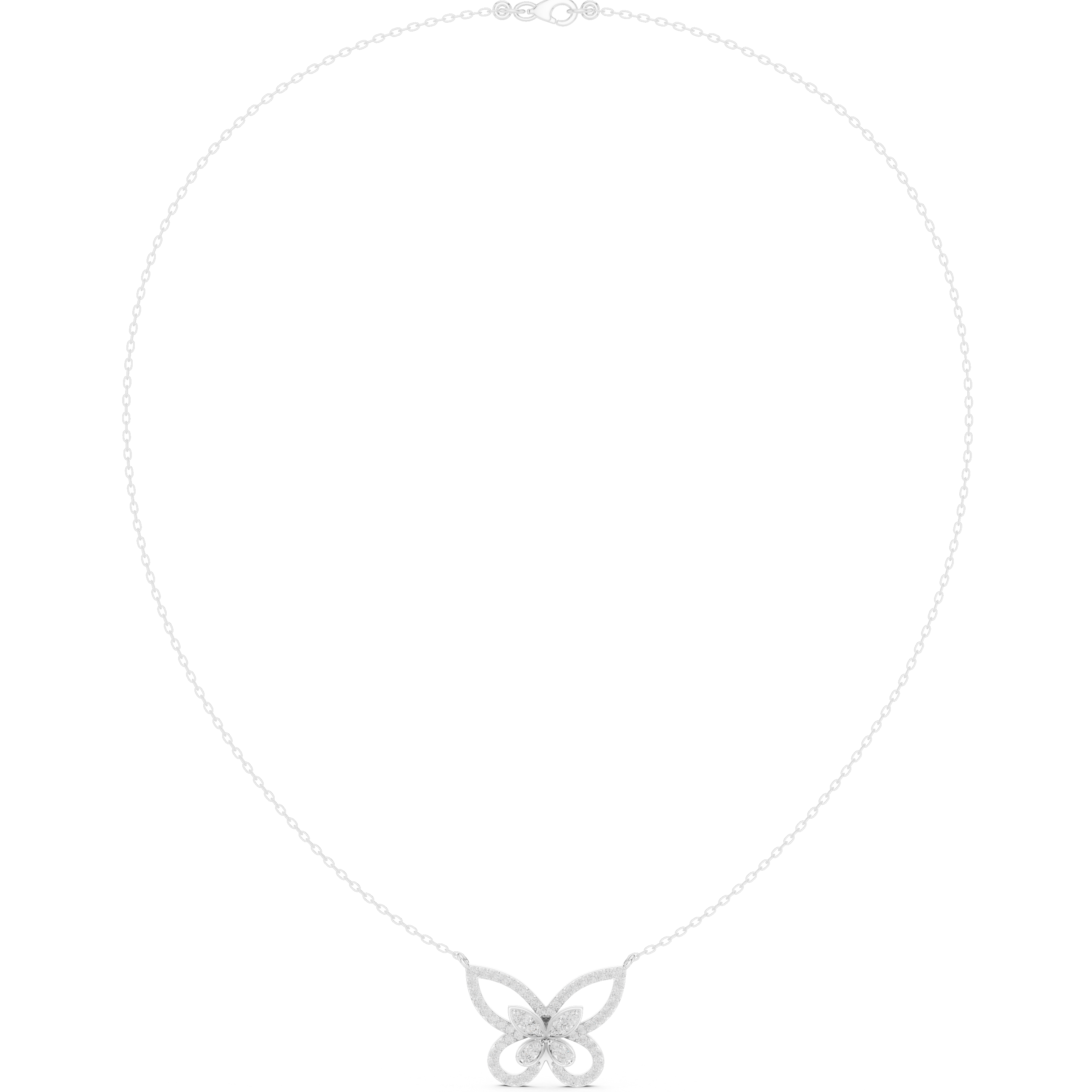 Papillon Pavé Butterfly Necklace