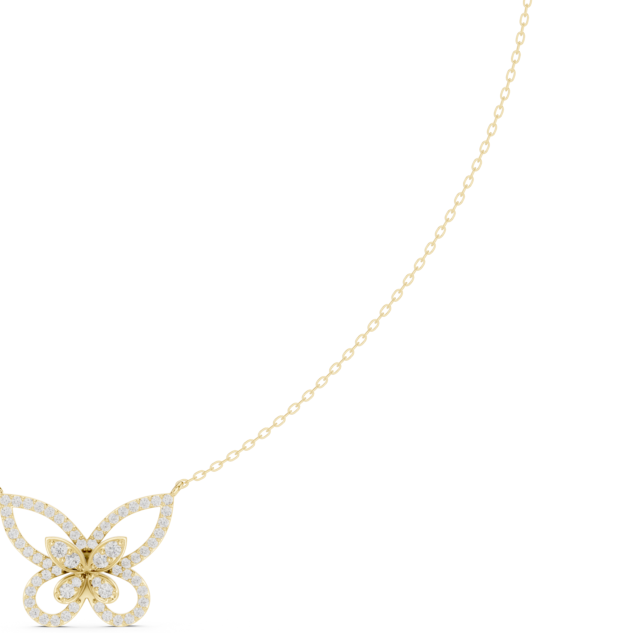 Papillon Pavé Butterfly Necklace