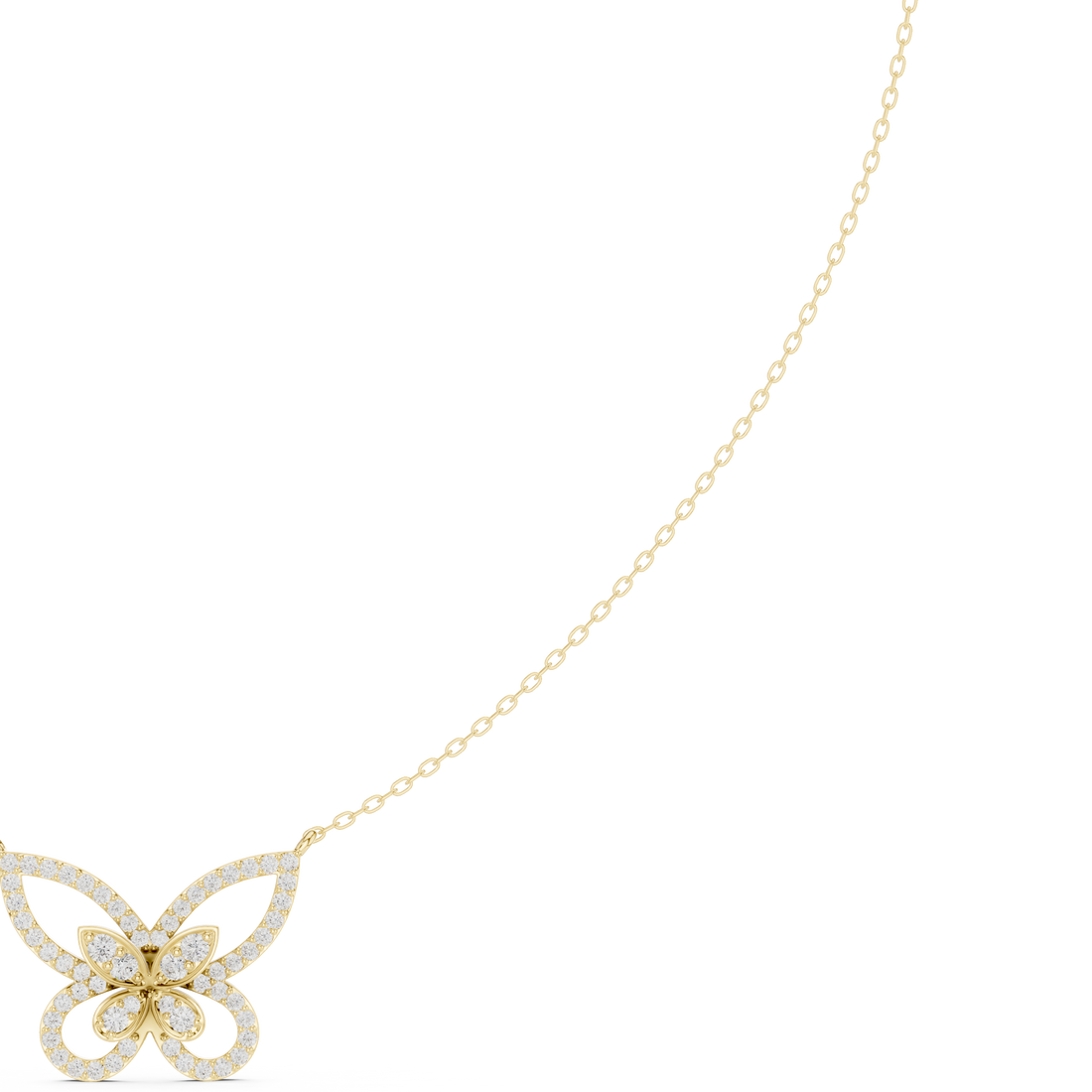 Papillon Pavé Butterfly Necklace