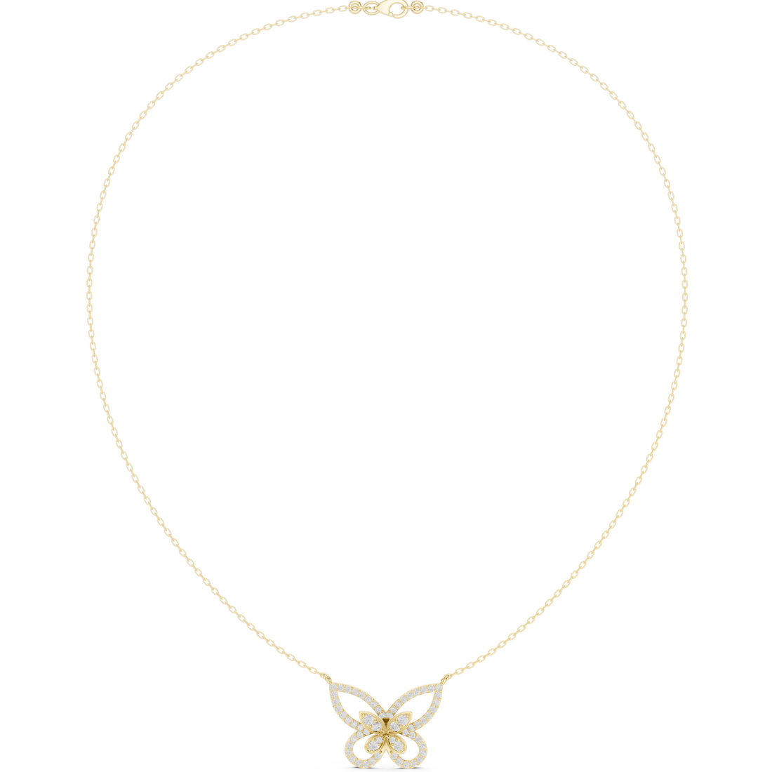 Papillon Pavé Butterfly Necklace