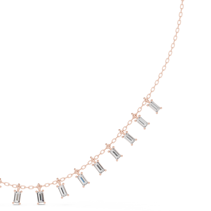 Baguette Fringe Necklace