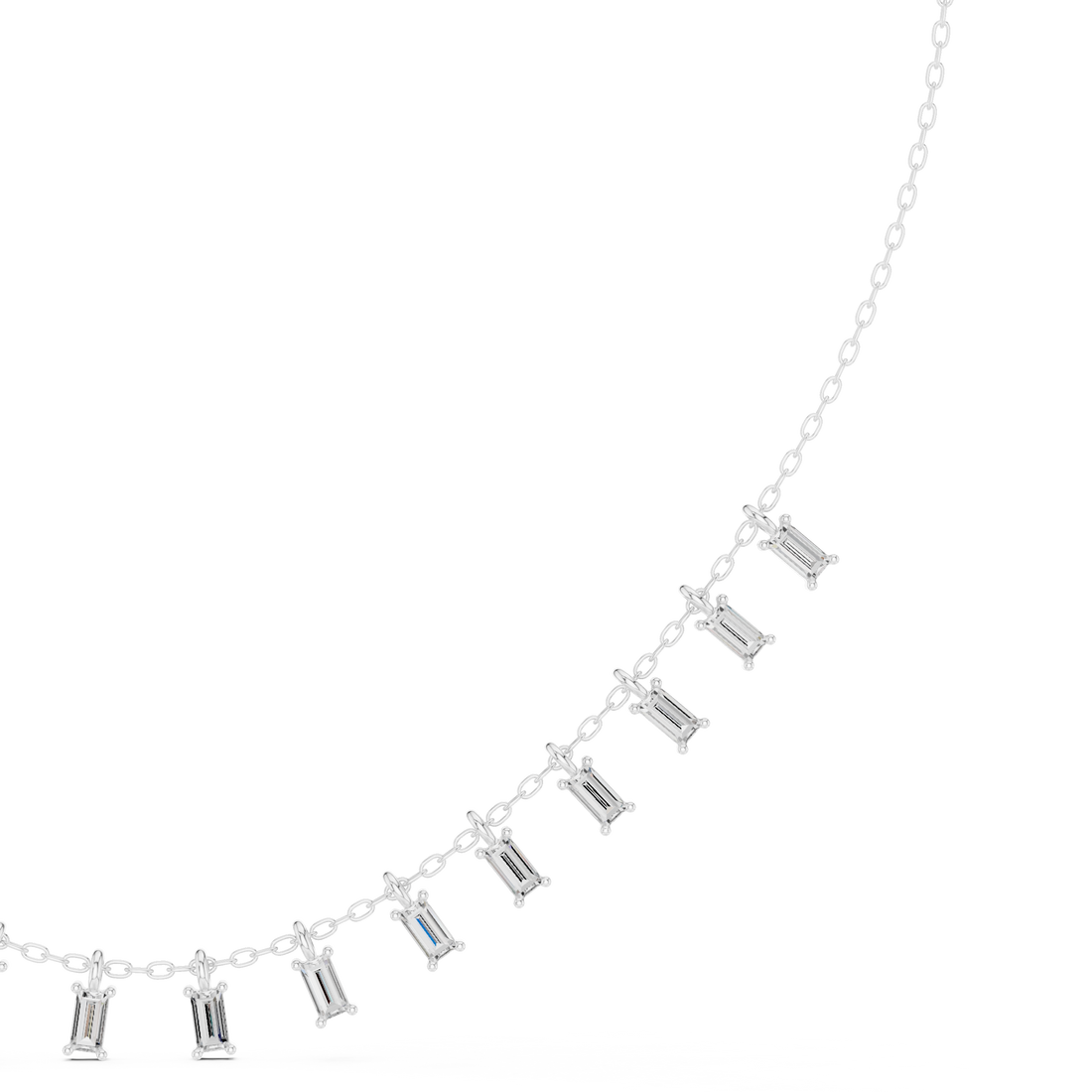 Baguette Fringe Necklace